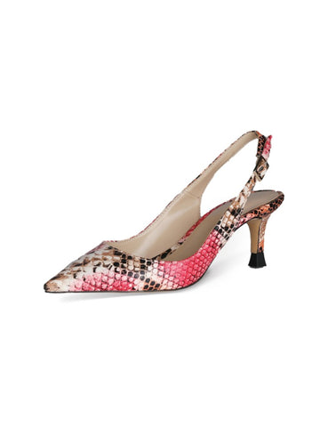 Kitten Heel Pumps Red Sandals for Women