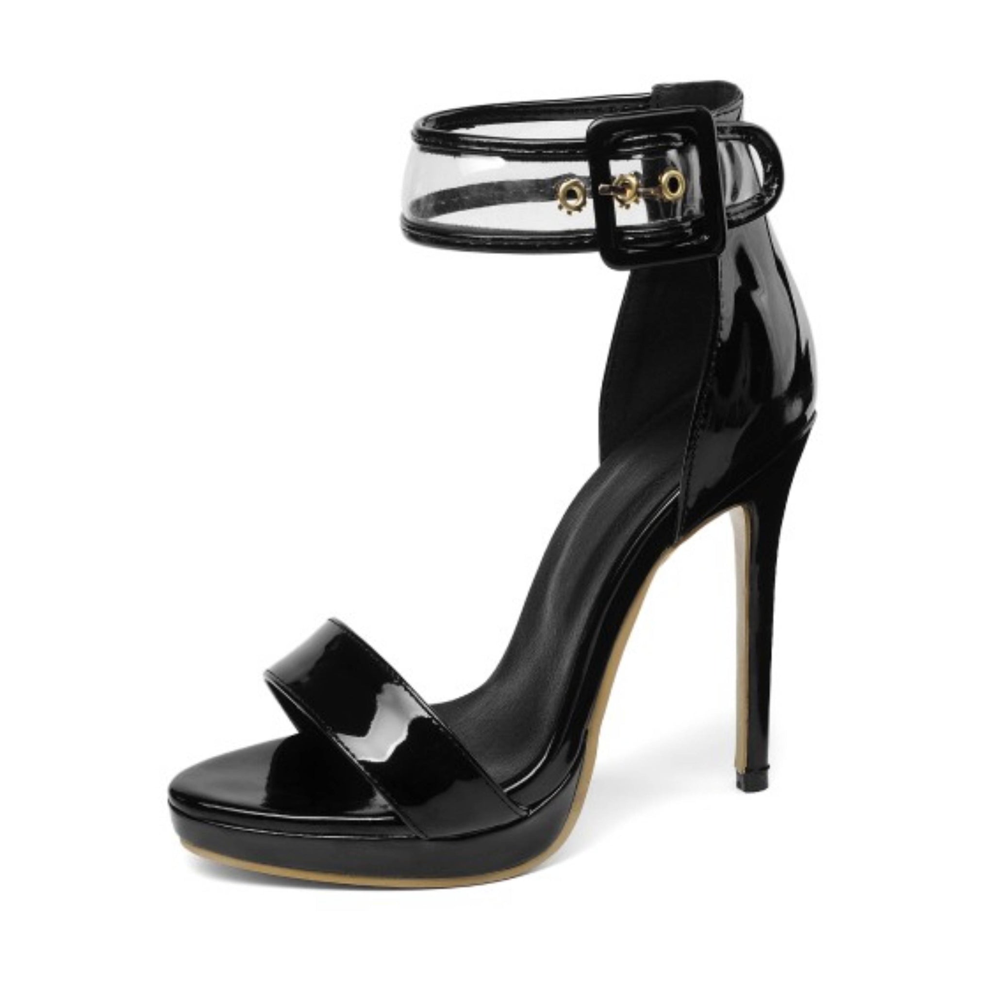Stride Boldly in Black Elegance Dress Sandals for Women