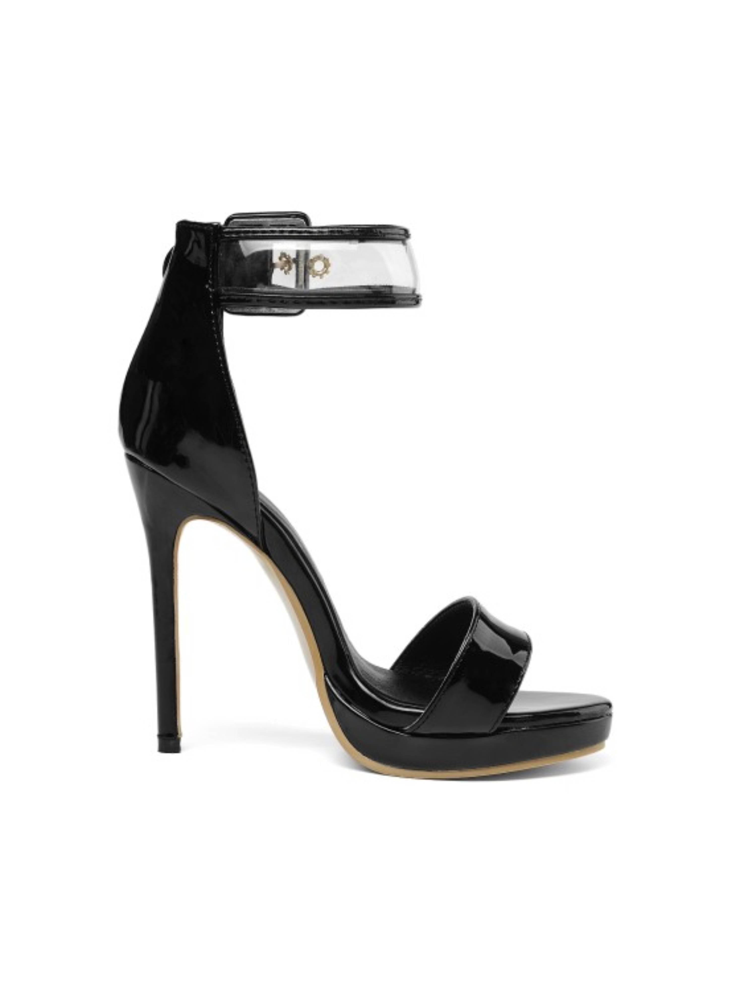 Stride Boldly in Black Elegance Dress Sandals for Women