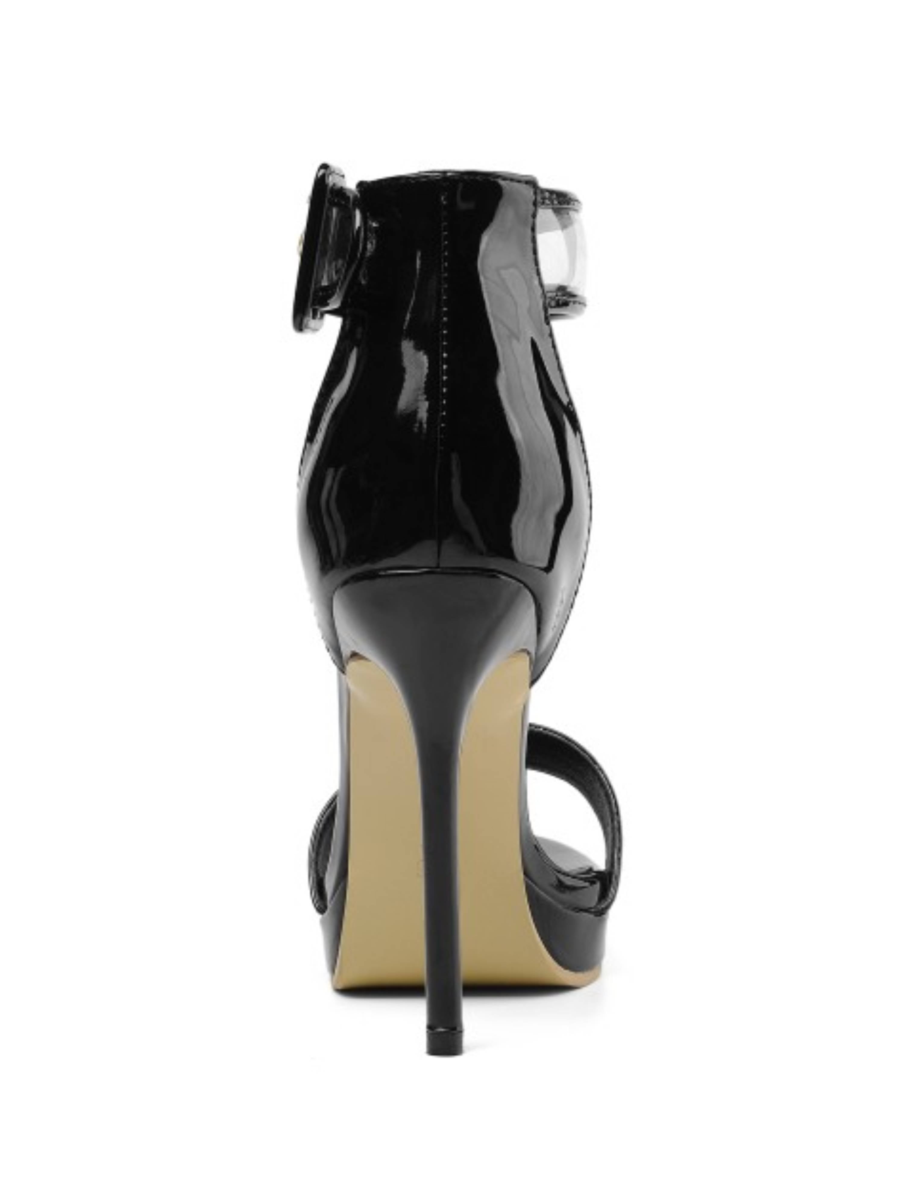 Stride Boldly in Black Elegance Dress Sandals for Women