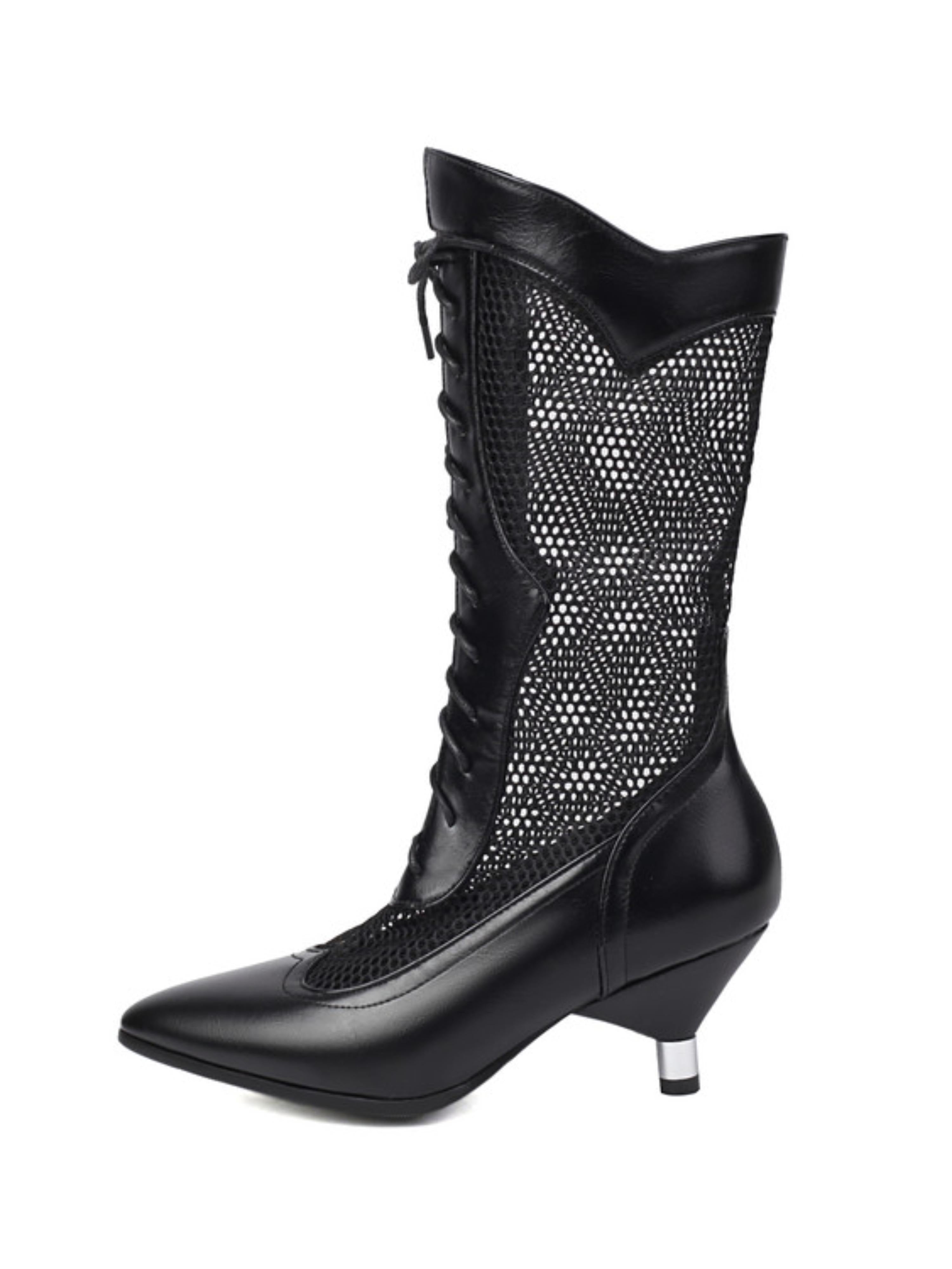 Gothic Boot Sandals for Women in Black