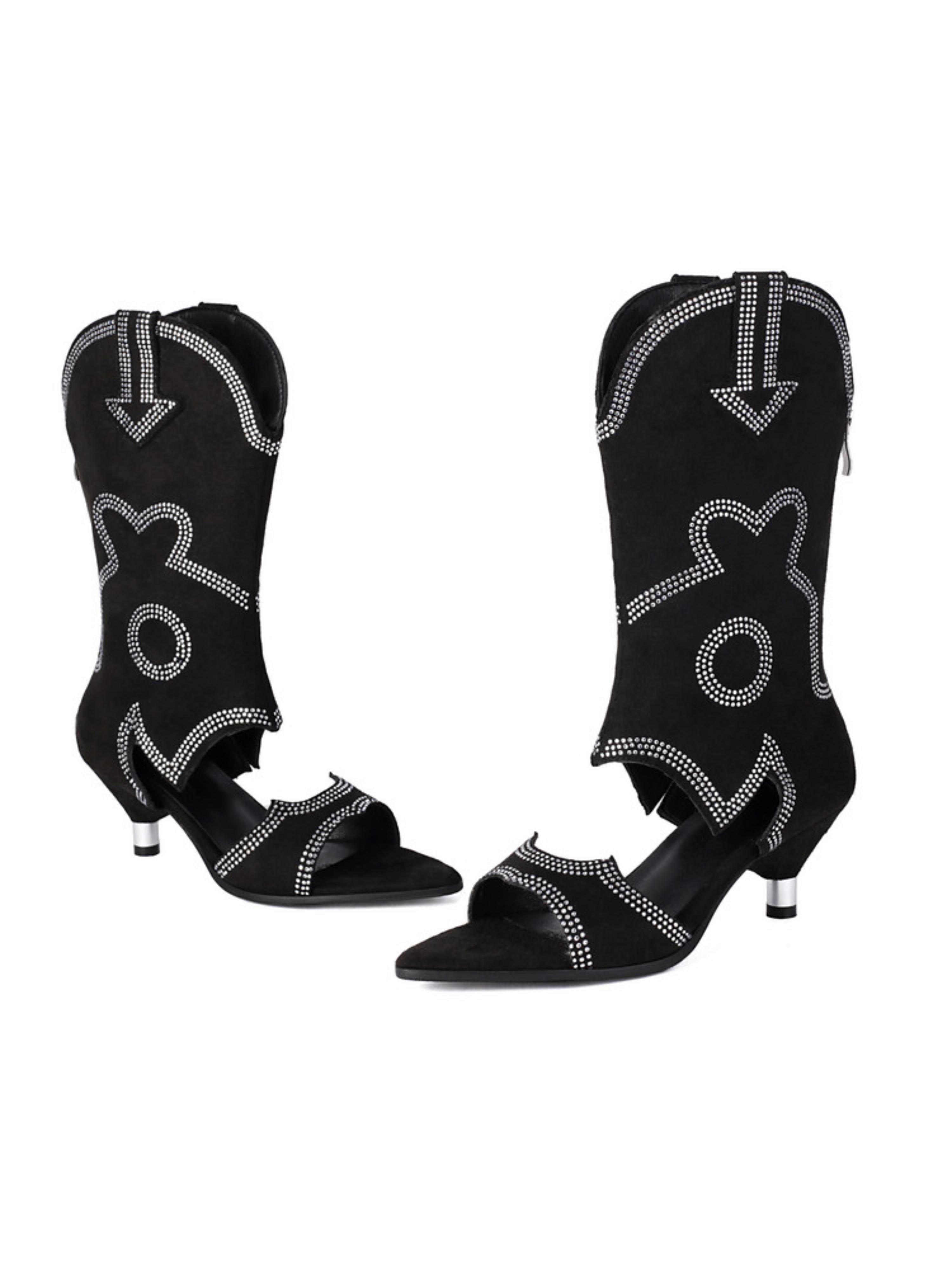Cowgirl Open-Toe Heel Sandals for Women