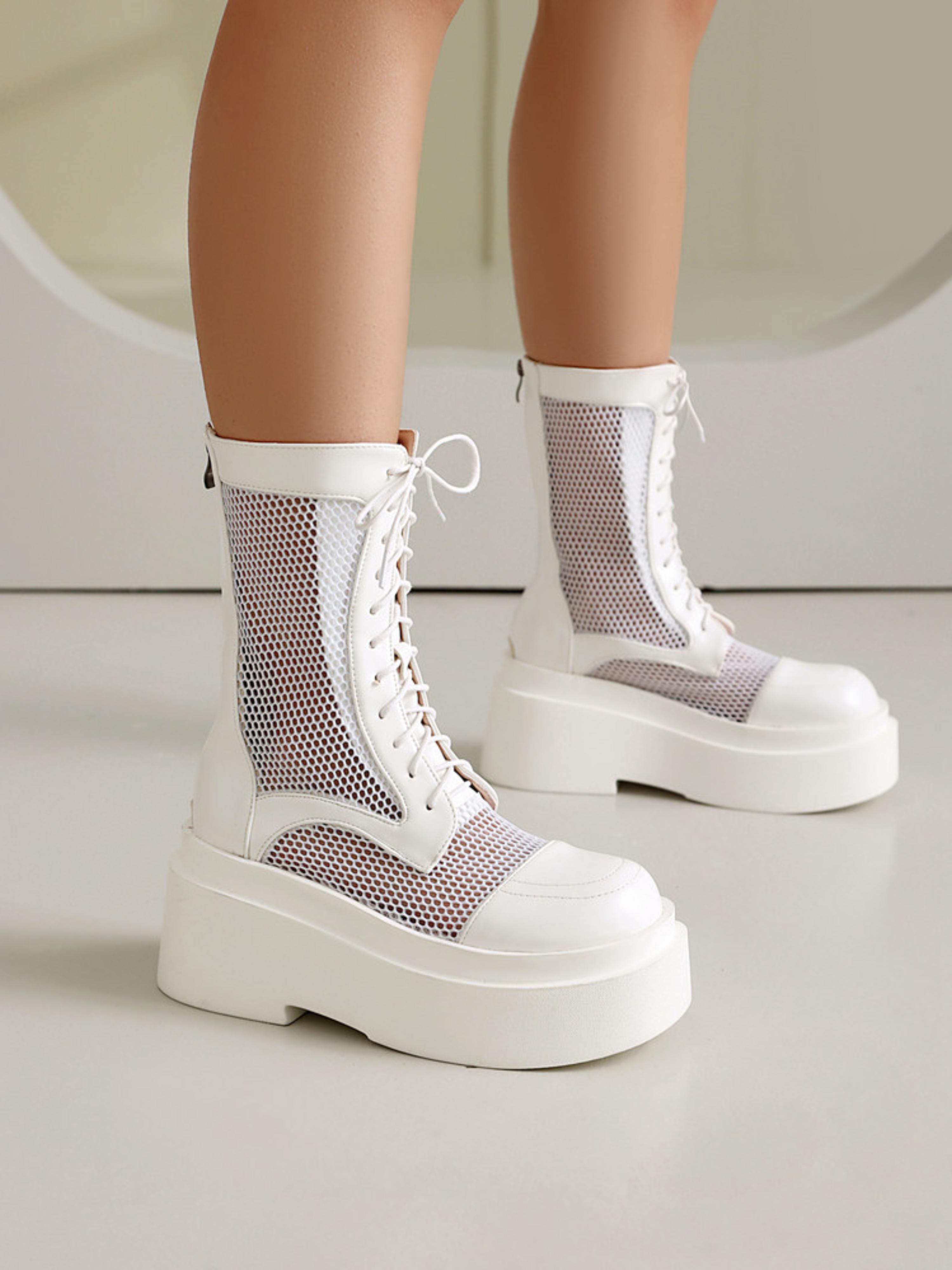 Breathable Mesh Platform Sandals Women