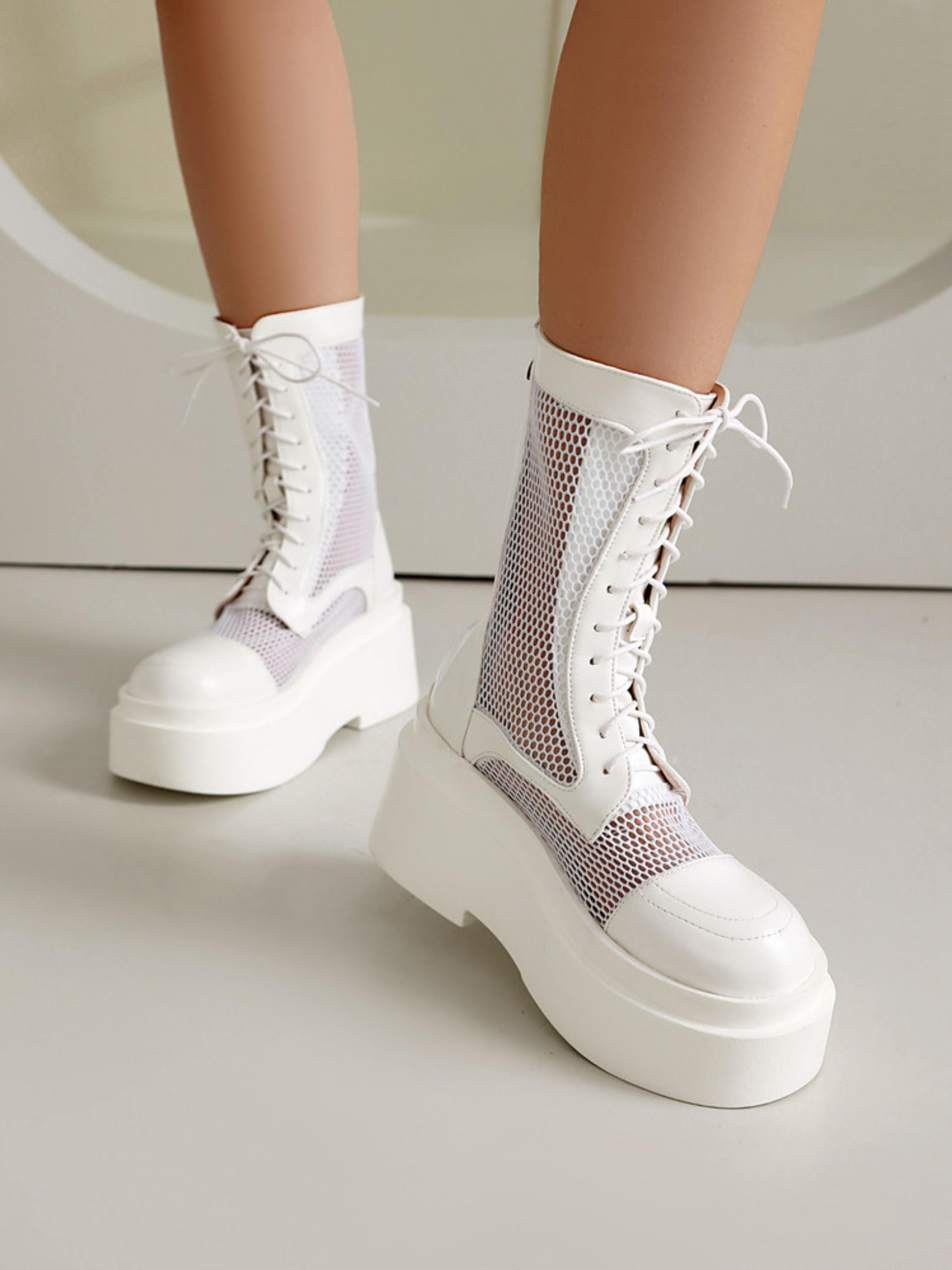 Breathable Mesh Platform Sandals Women