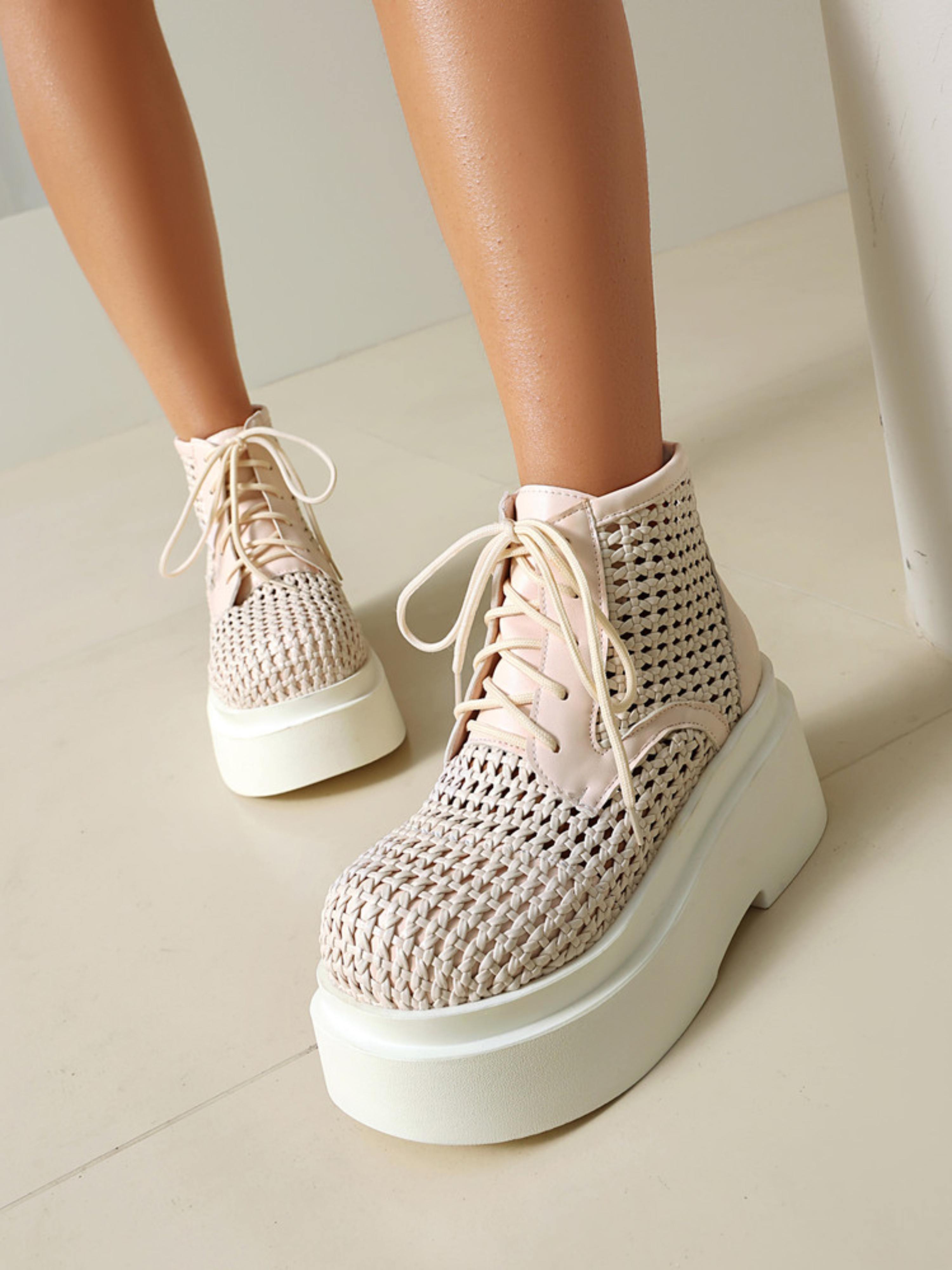Lightform Woven Dress Wedge Sandals for Women