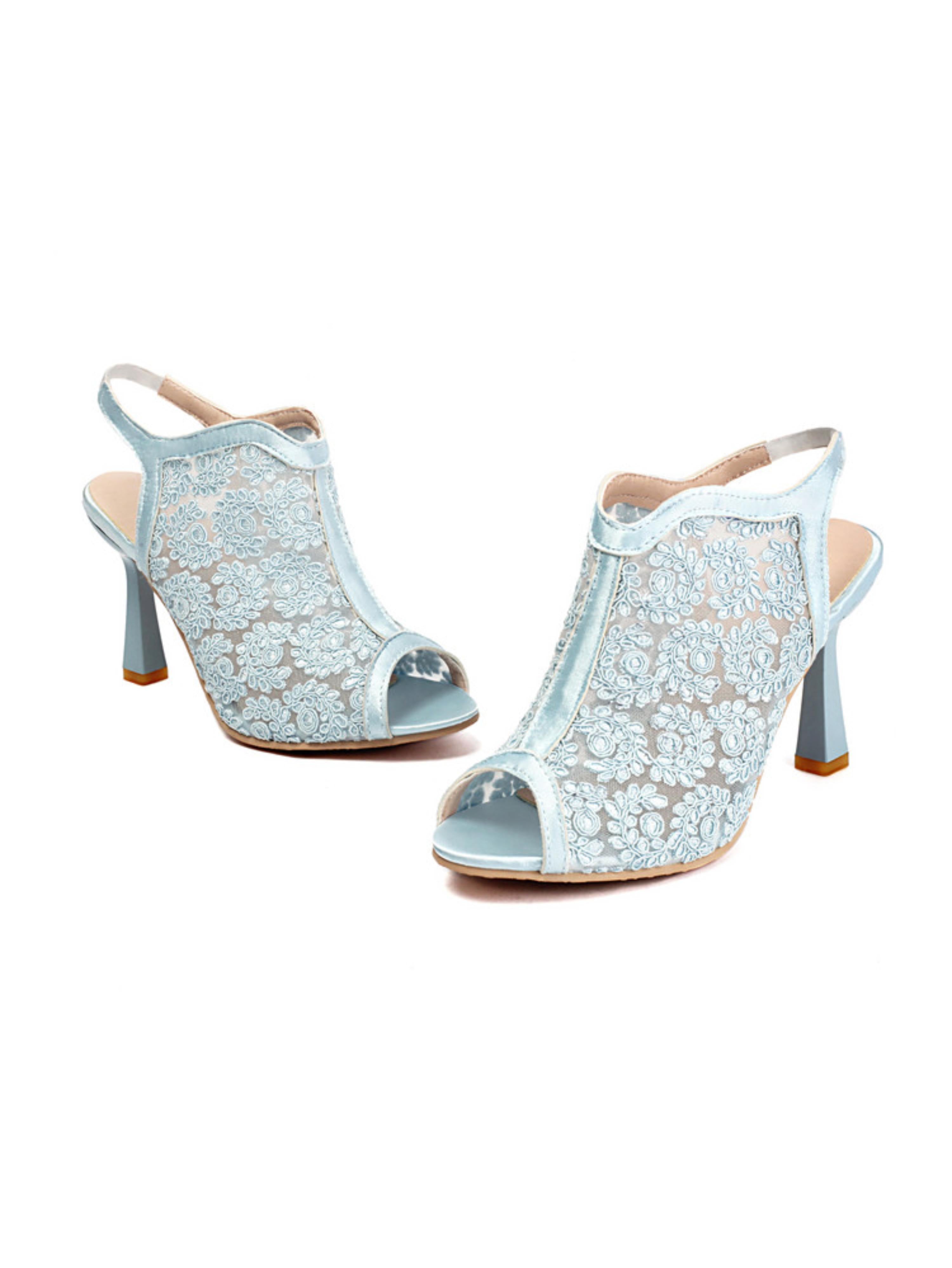 Peep-Toe Slingback Heels Women's Comfort Sandals