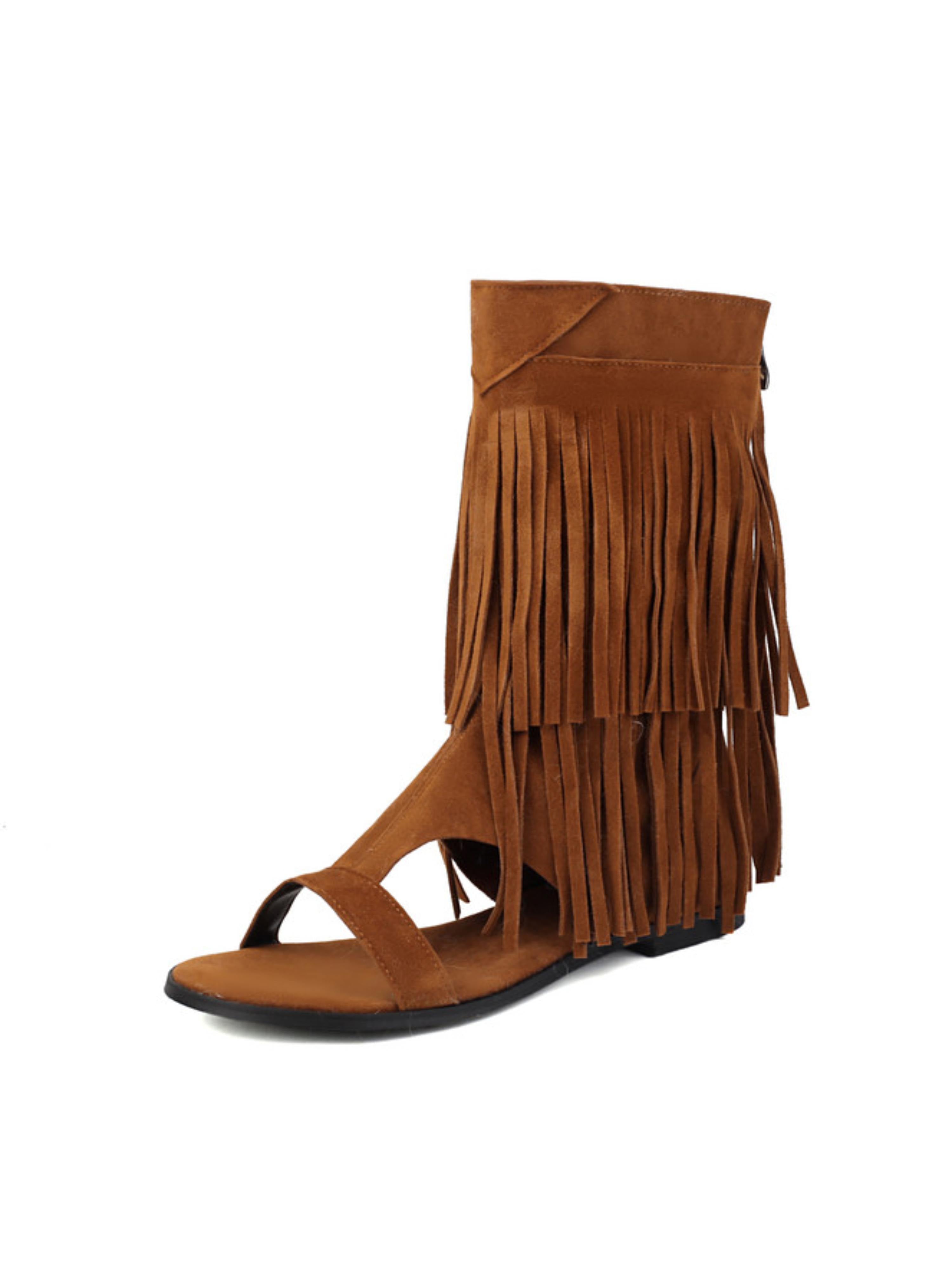 Boho Fringe Comfortable Sandals for Women