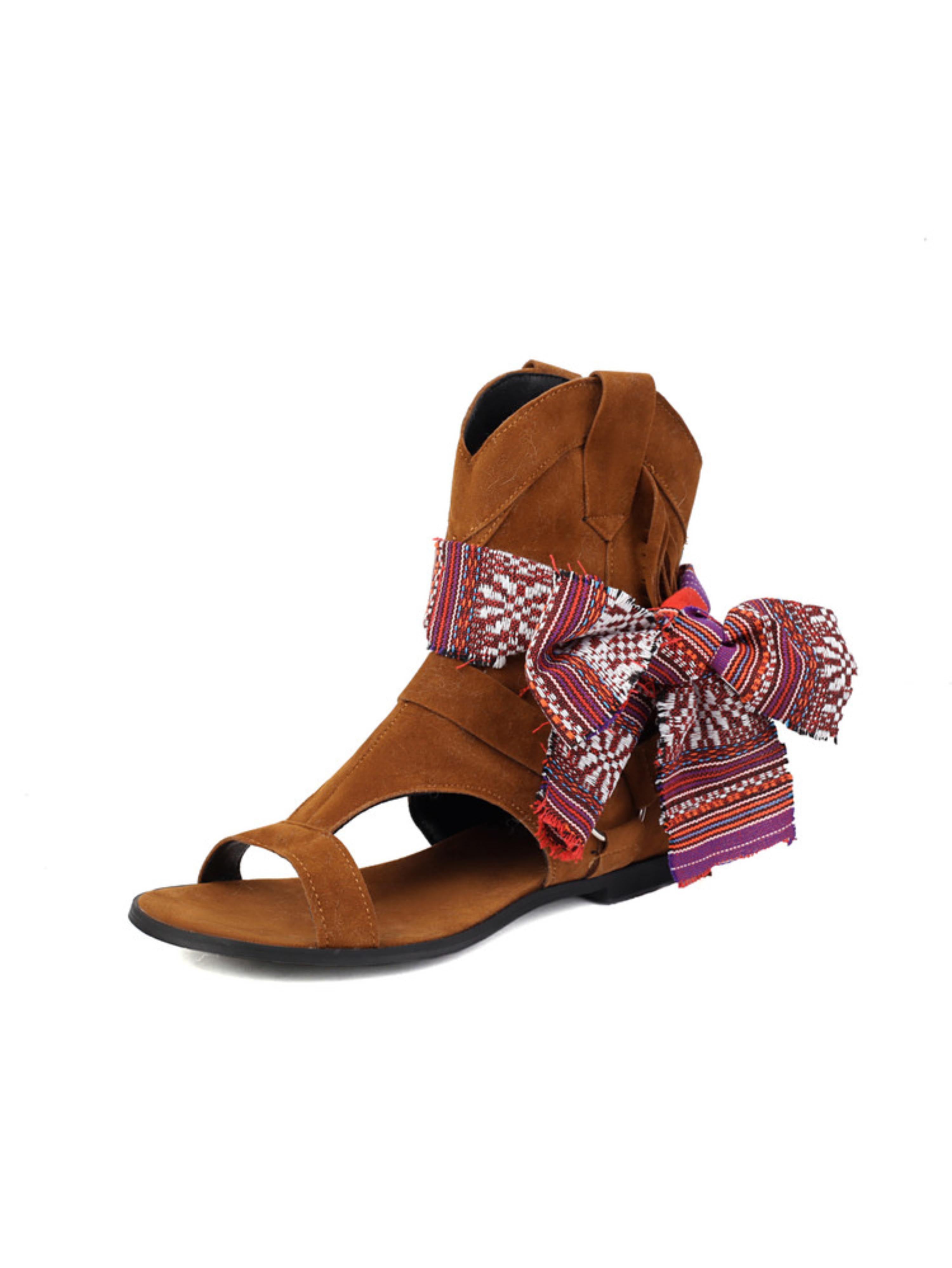 Boho Ribbon Gladiator Casual Sandals for Women