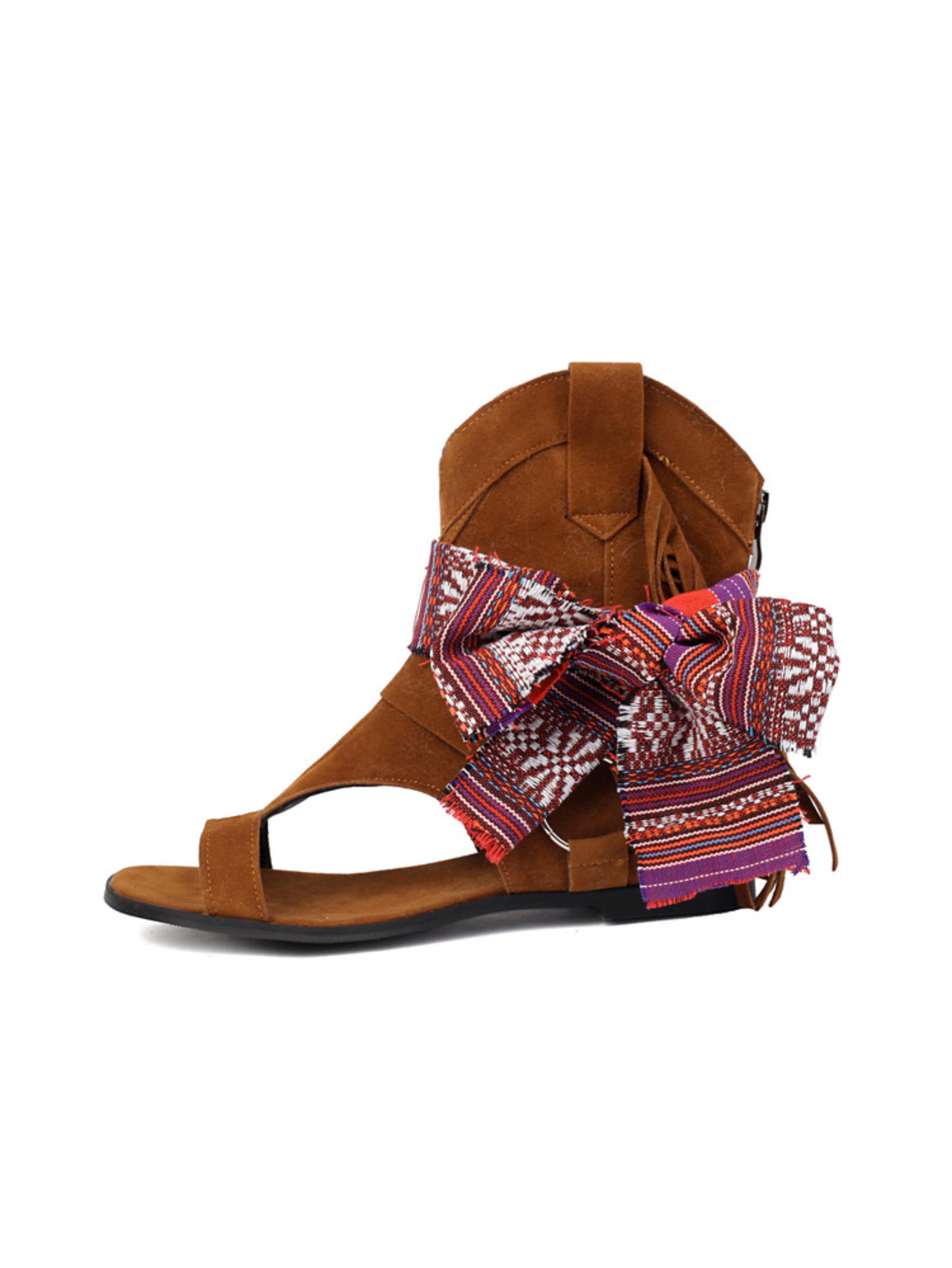 Boho Ribbon Gladiator Casual Sandals for Women