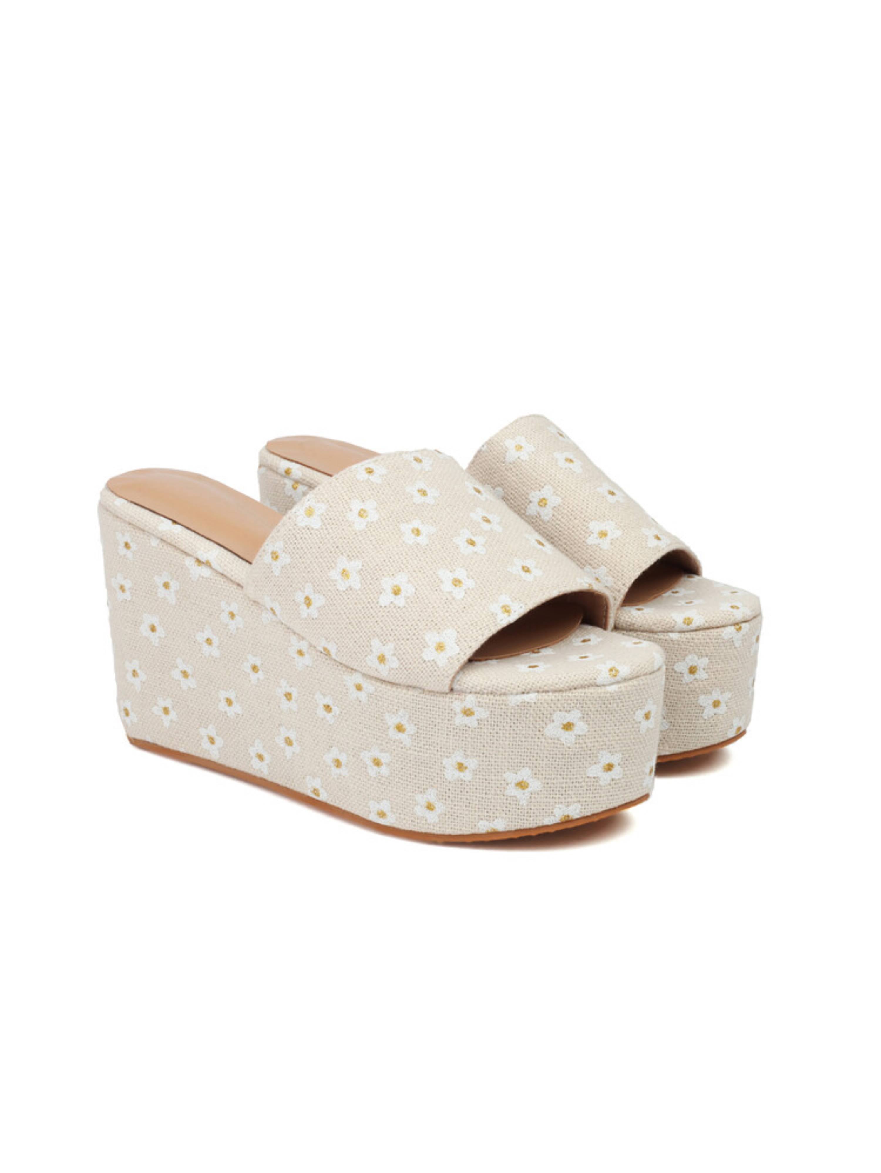 Daisy Dreams Platform Slides Women Summer Sandals