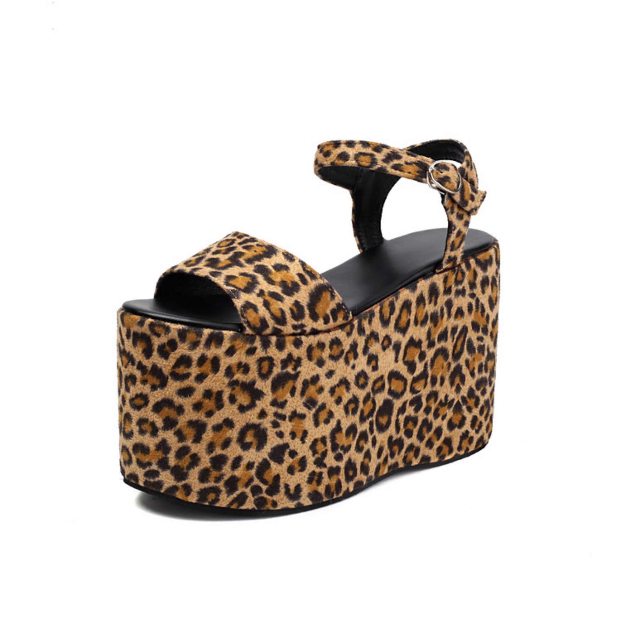Bold Leopard Chunky Platform Sandals for Women