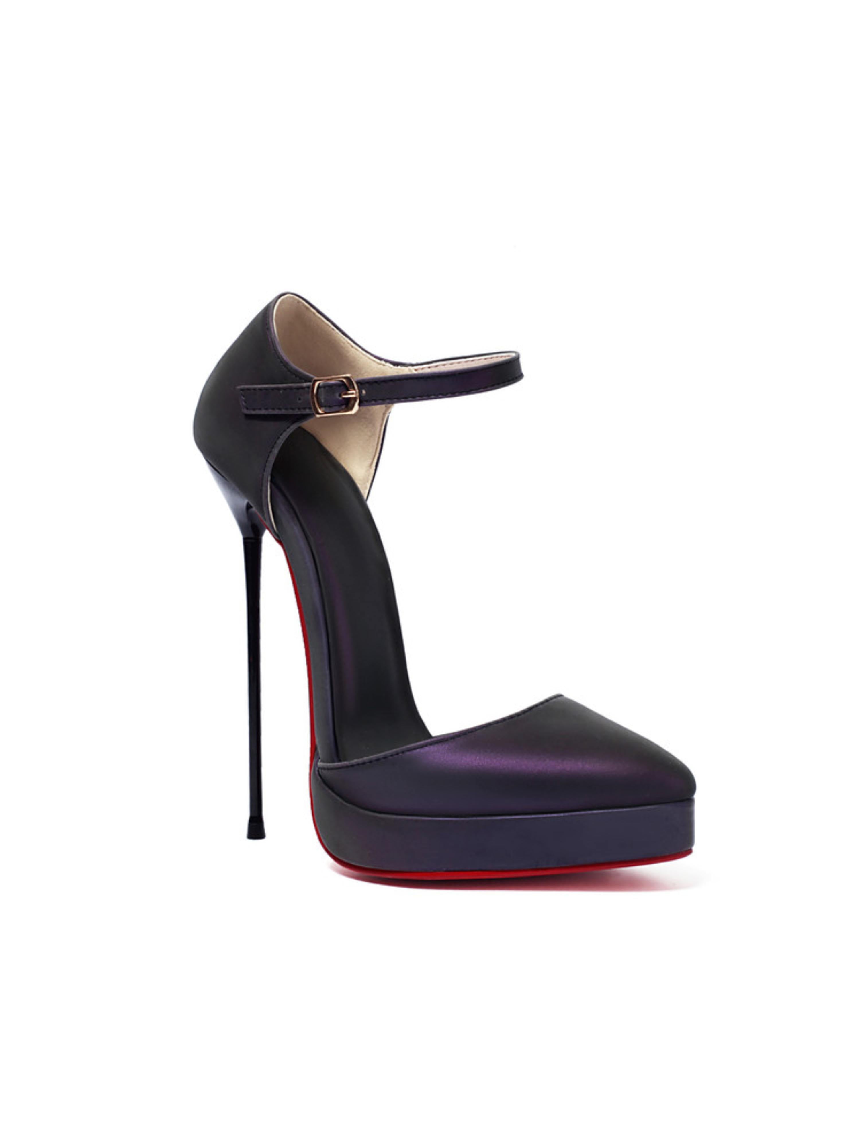 Dark Purple Platform Women's Closed Toe Sandals