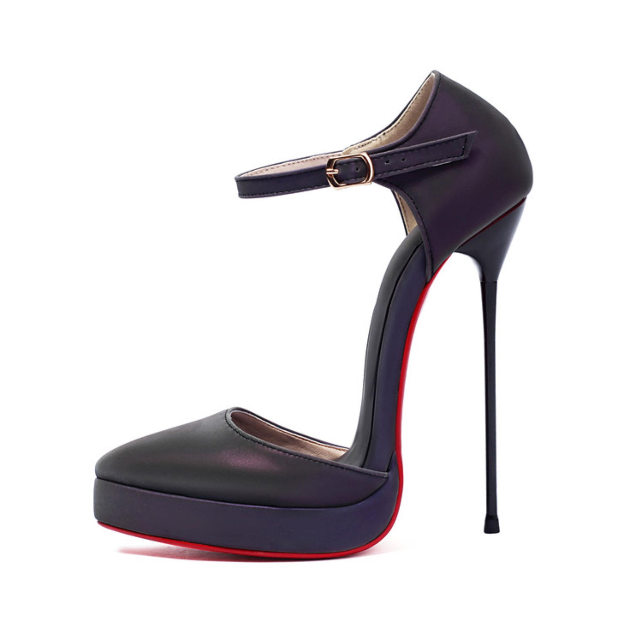 Dark Purple Platform Women's Closed Toe Sandals