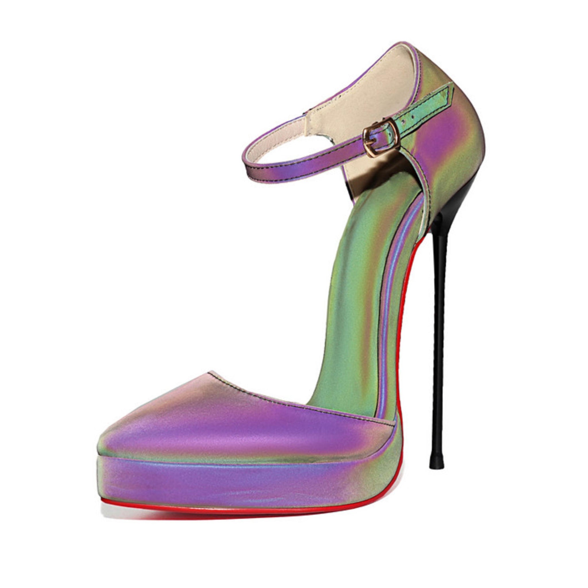 High Holographic Platform Sandals Women