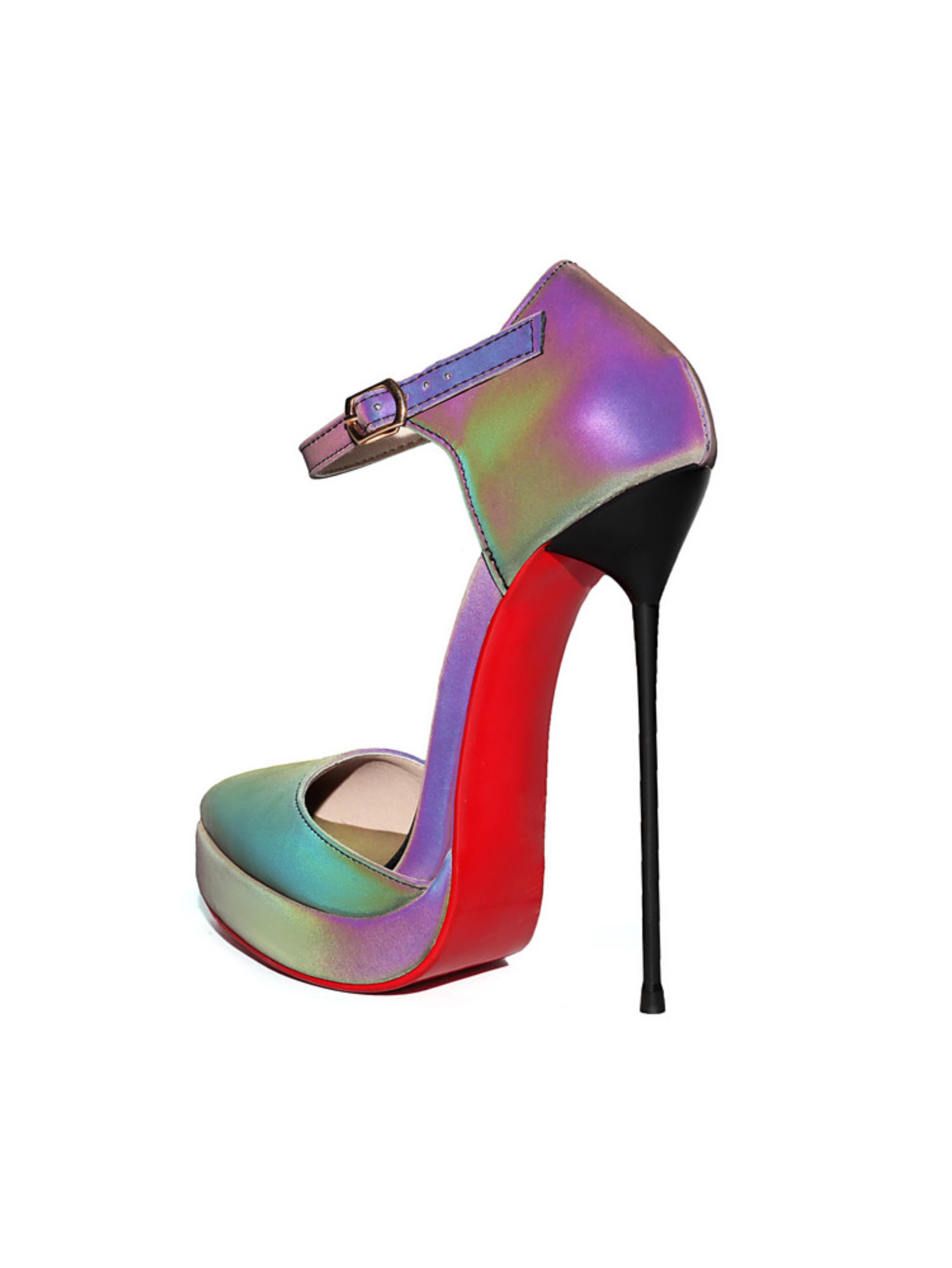 High Holographic Platform Sandals Women