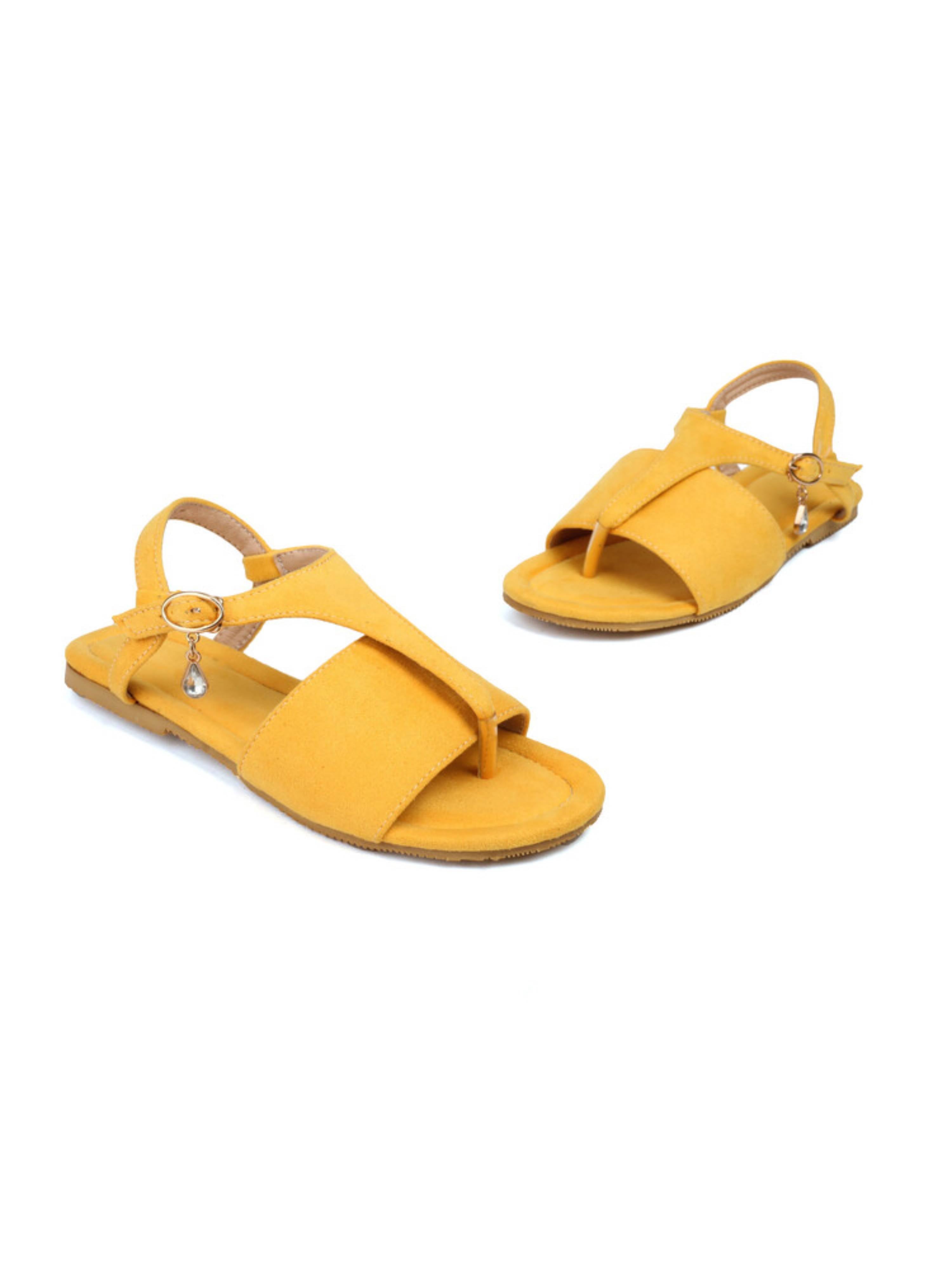 Sunny Days Toe-Ring Sandals for Women Yellow