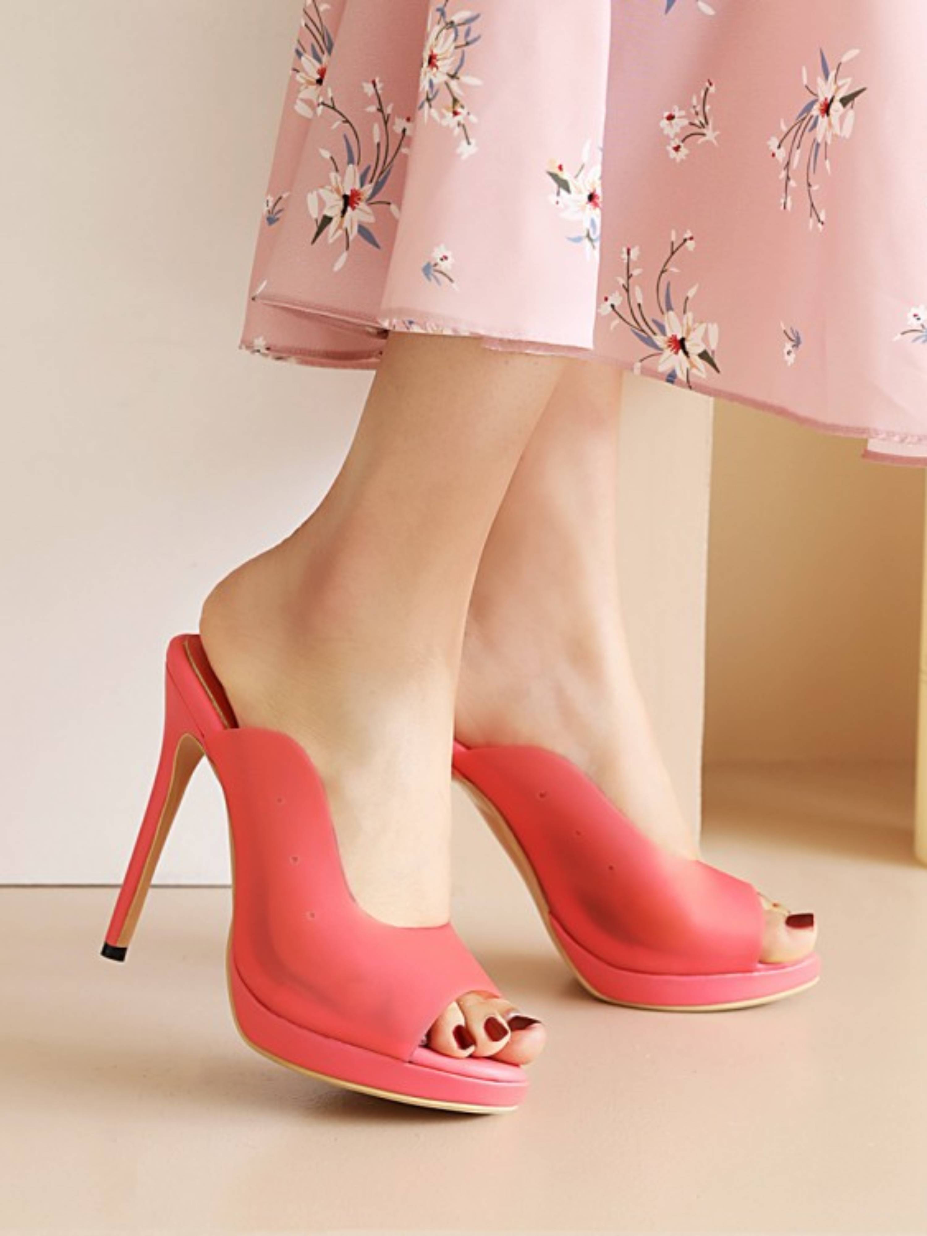 Pretty in Plex Transparent Trend Slide-On Sandals for Women