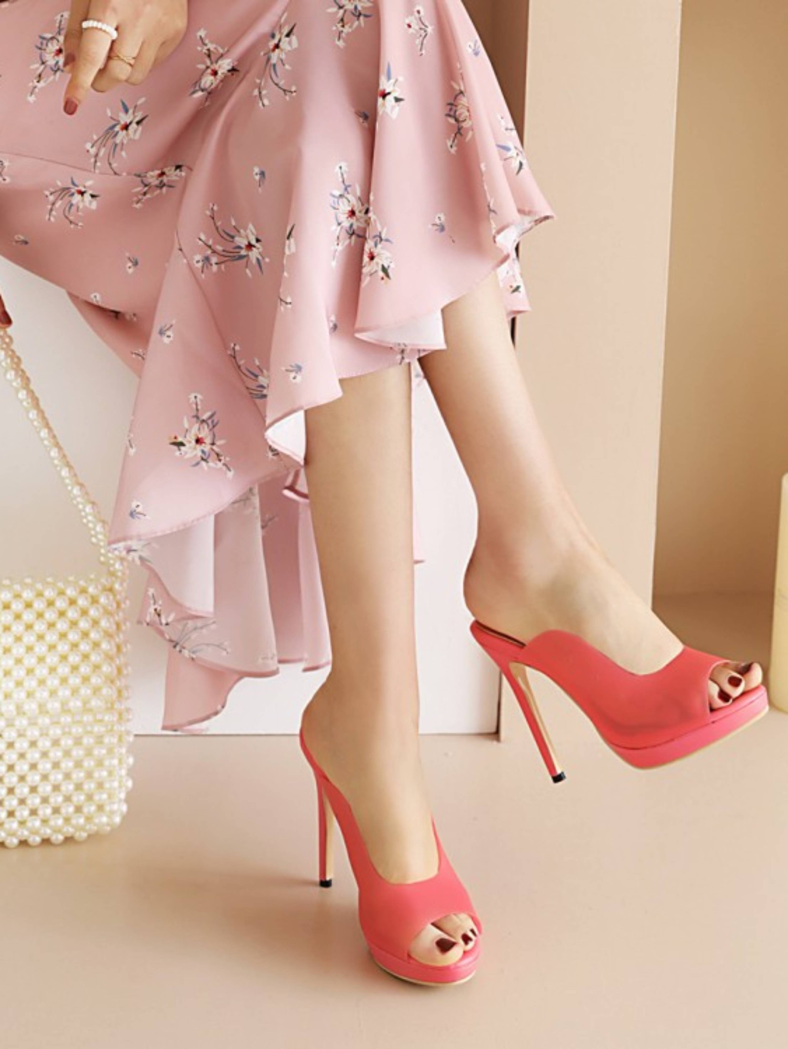 Pretty in Plex Transparent Trend Slide-On Sandals for Women