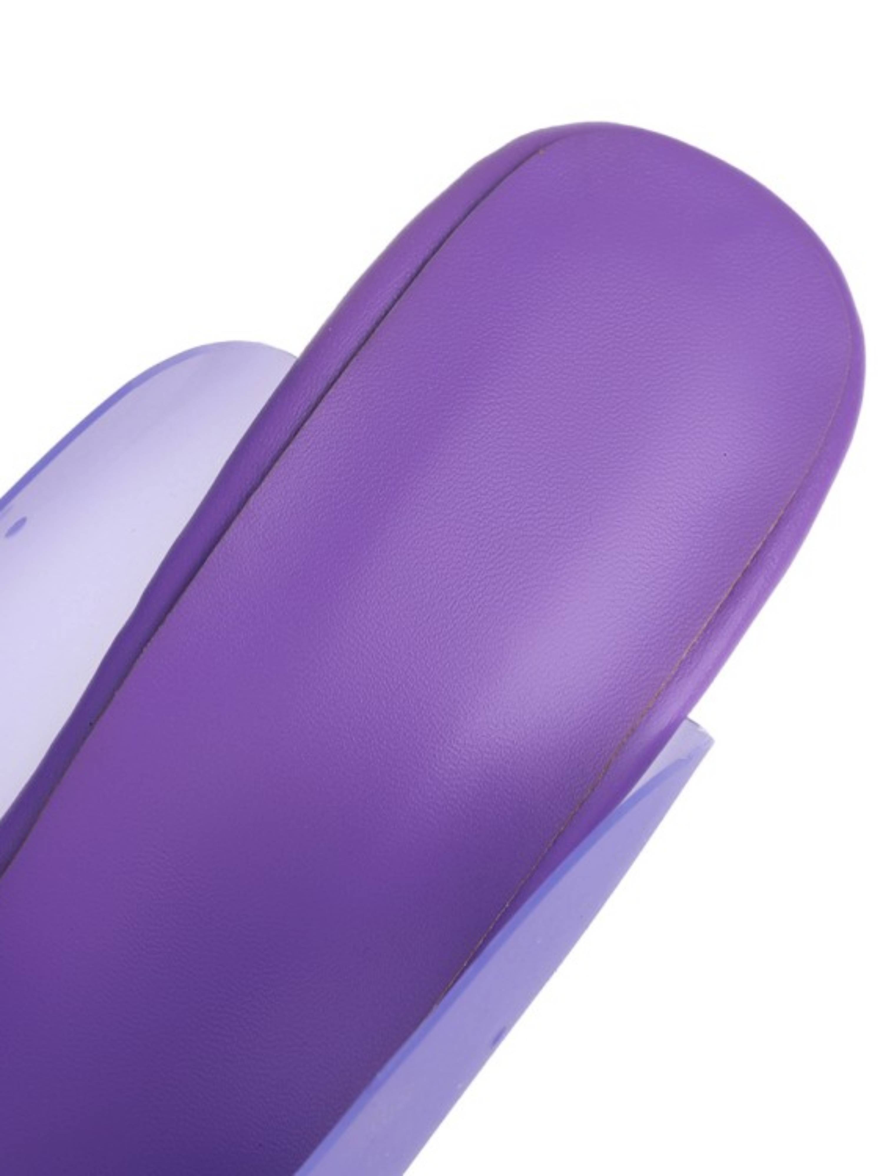 Trendy Slip-On Mule Purple Heeled Sandals for Women