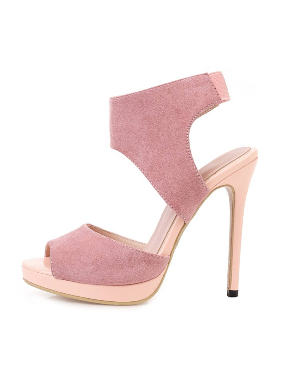 Pink high-heeled sandal