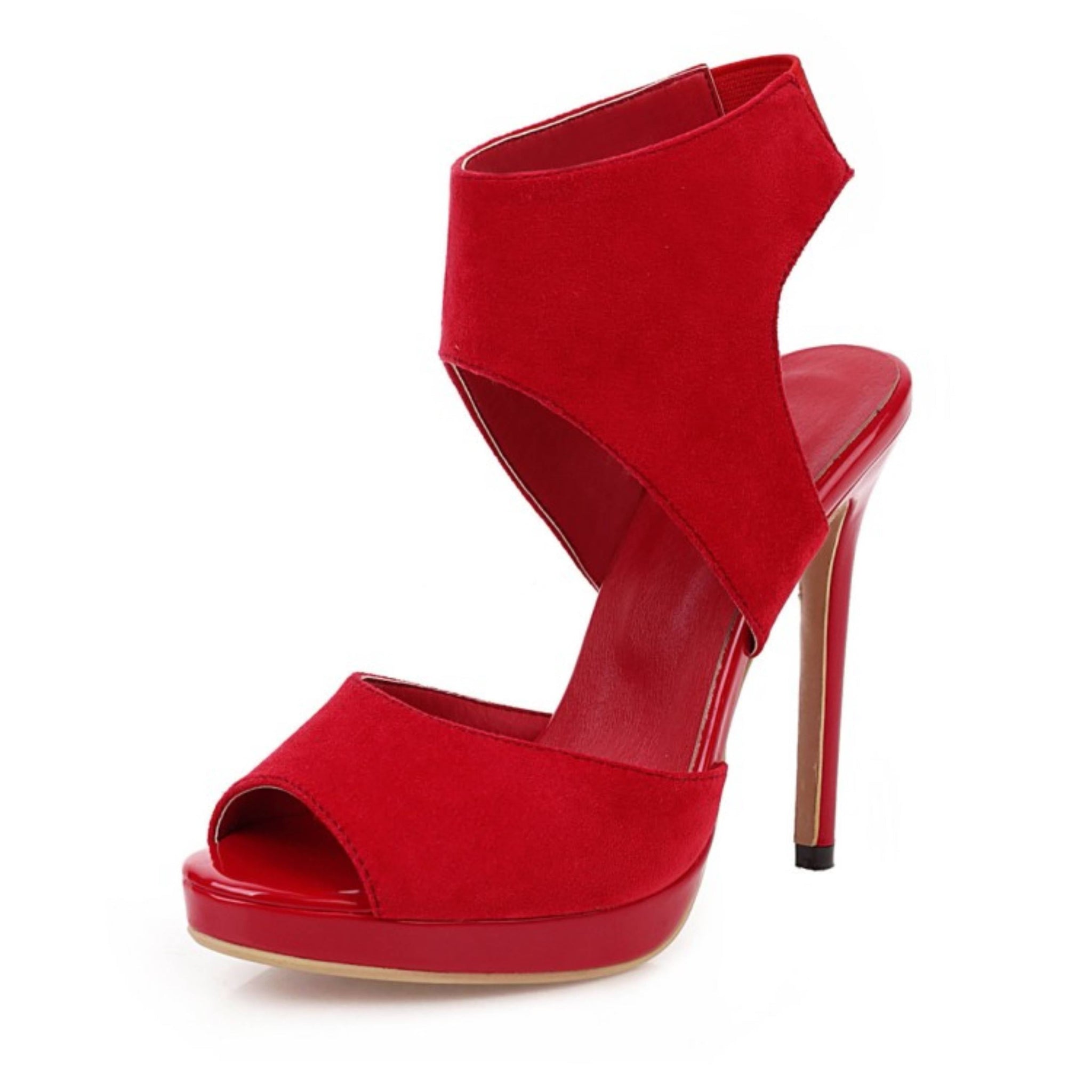Red high-heeled shoe