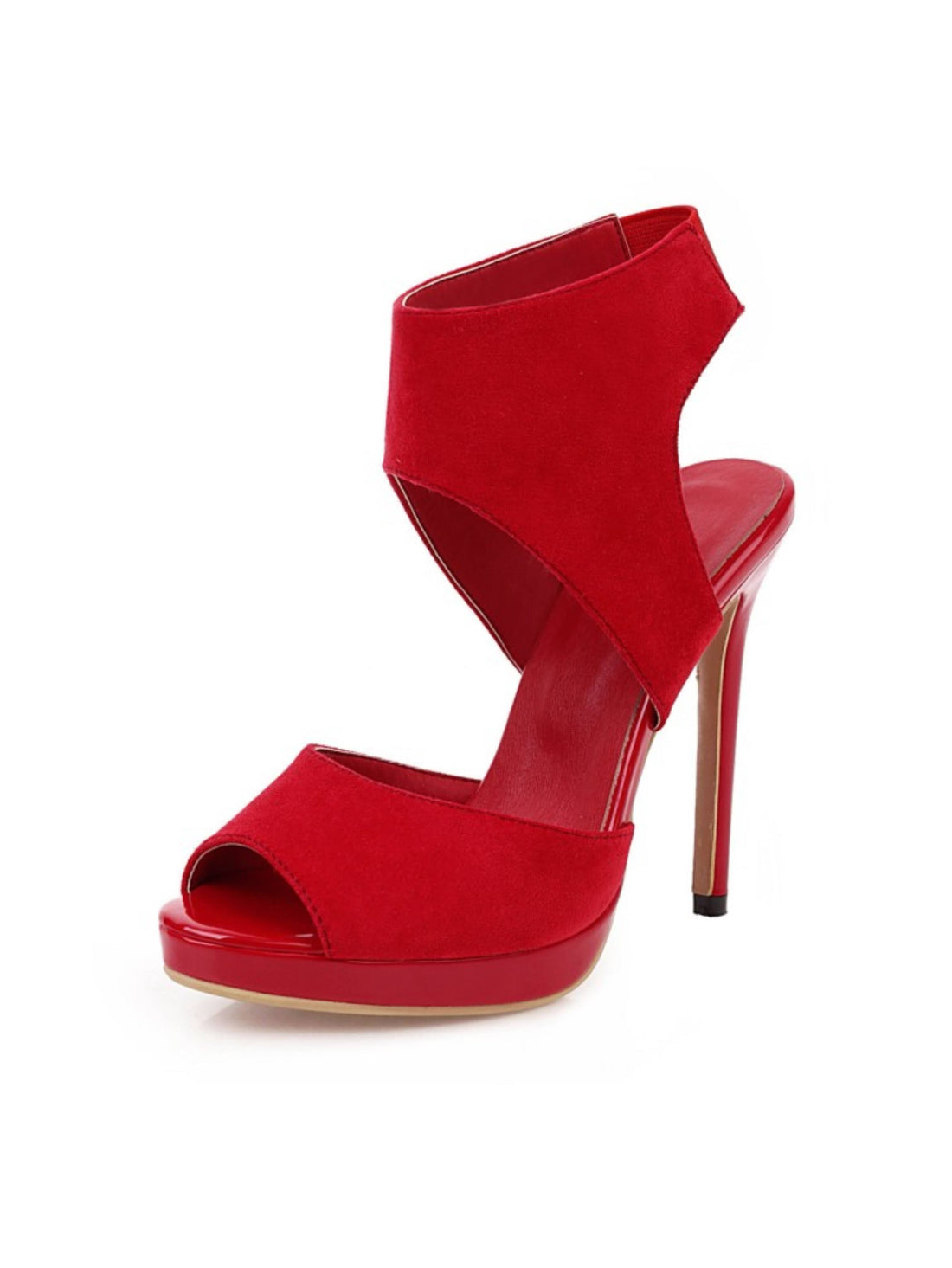 Red high-heeled shoe