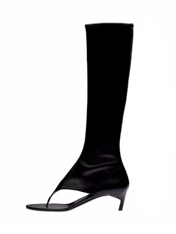 Avant-Garde Flip Flop Knee-High Boot Sandals for Women