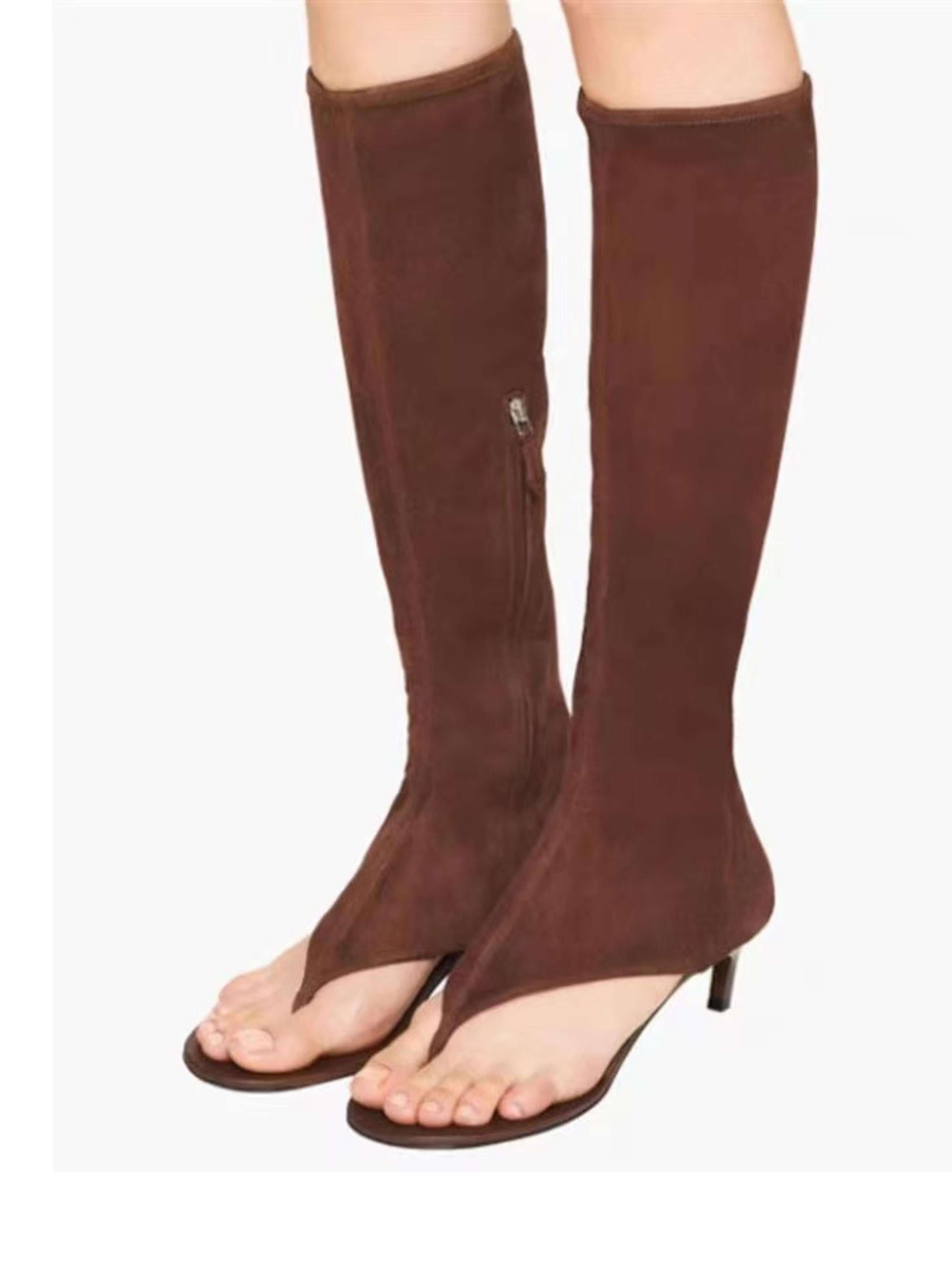 High-Fashion Flip Flop Knee High Boots Women Sandals