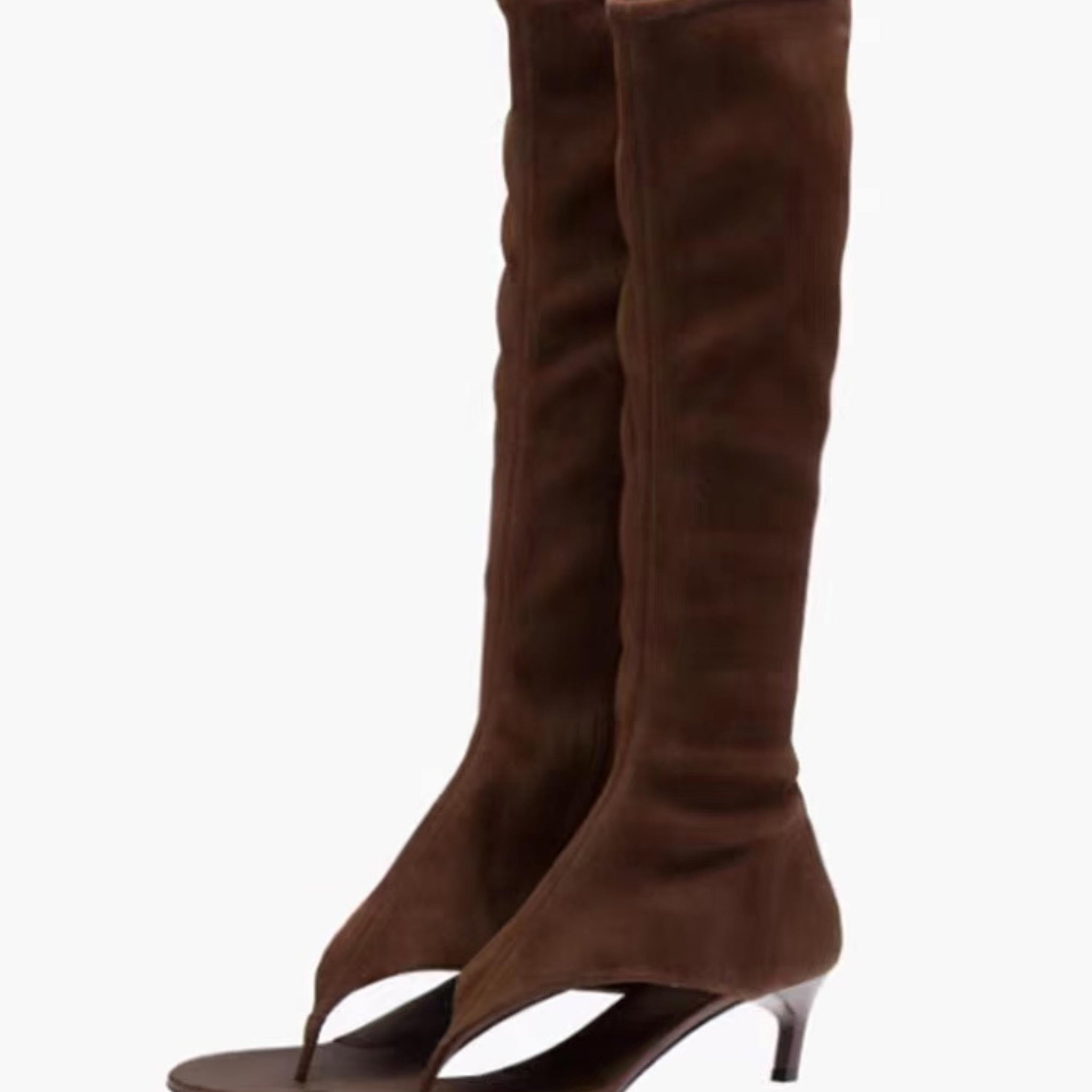 Brown knee-high boots