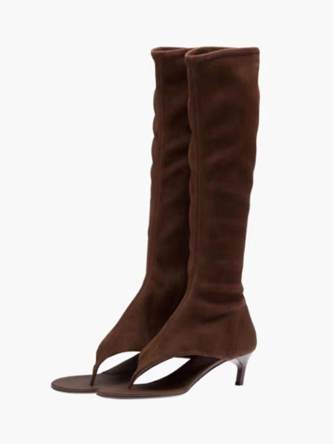 Brown knee-high boots