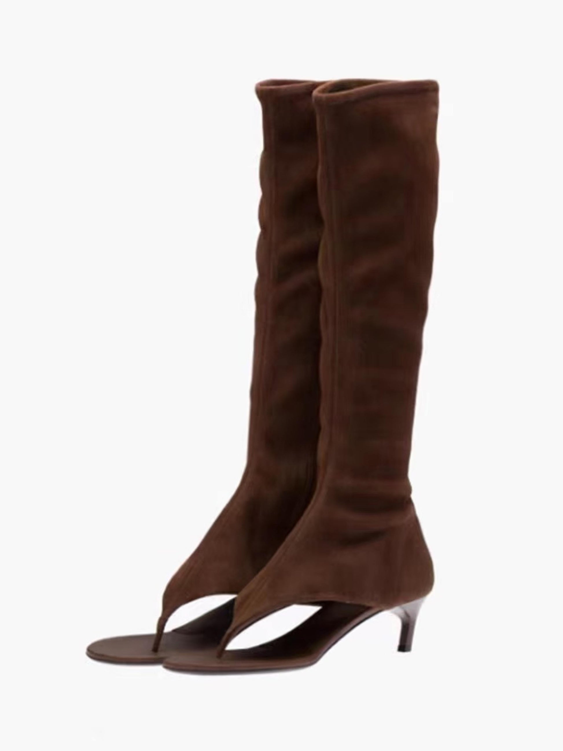 Brown knee-high boots