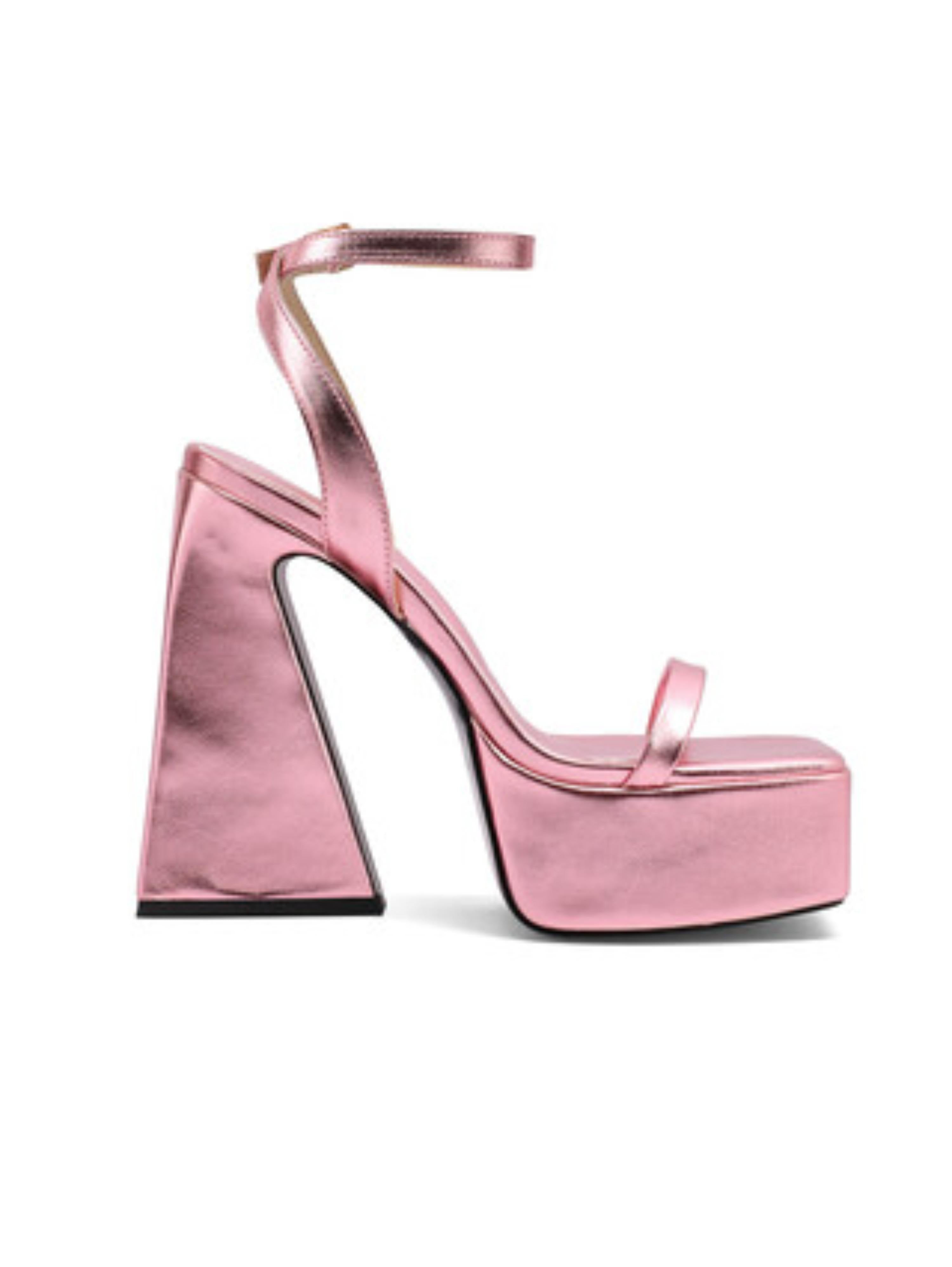 Pink Power Radiance Chunky Block Heel Women Sandals