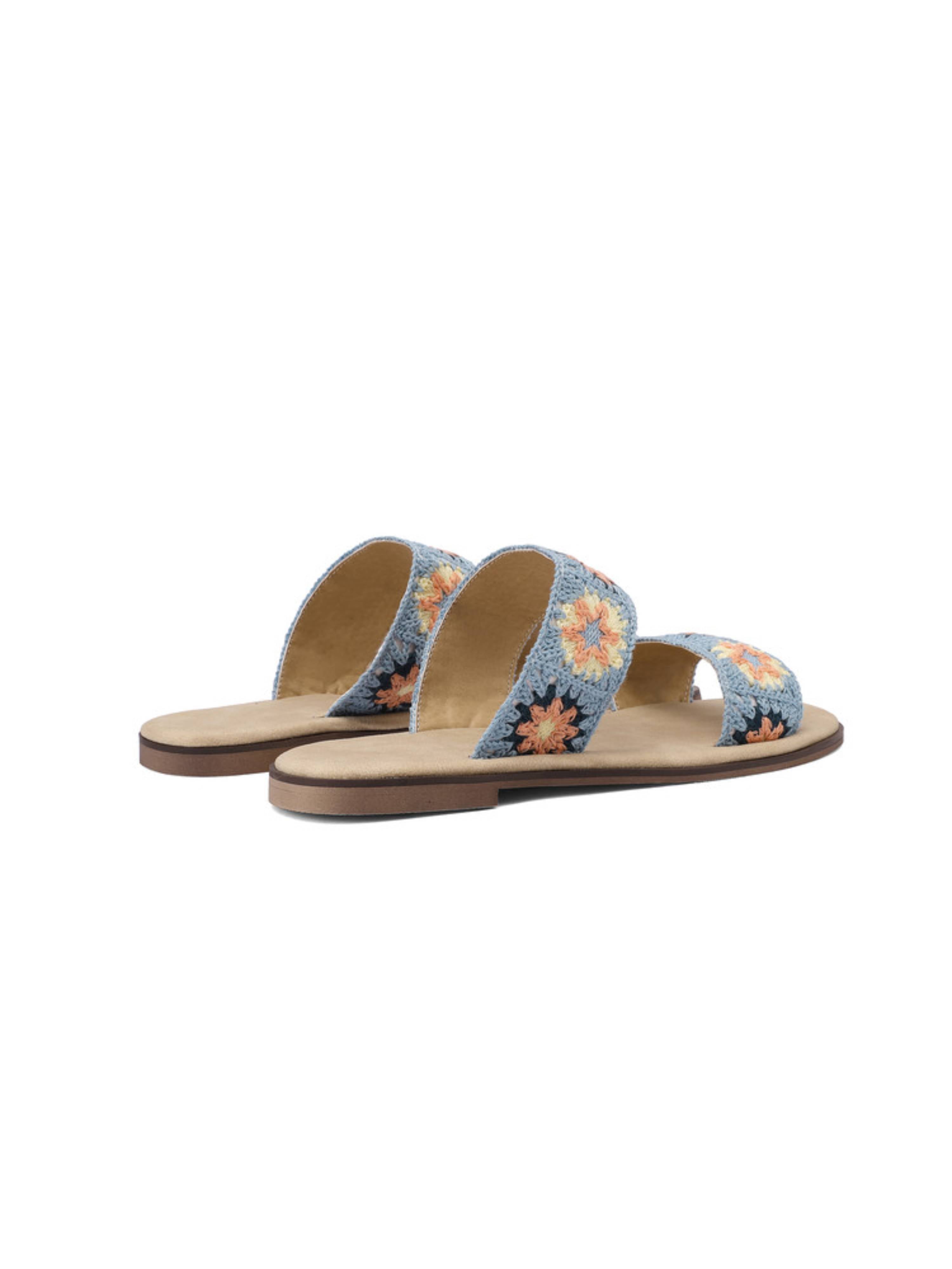 Crochet Double Strap Flats Summer Sandals for Women