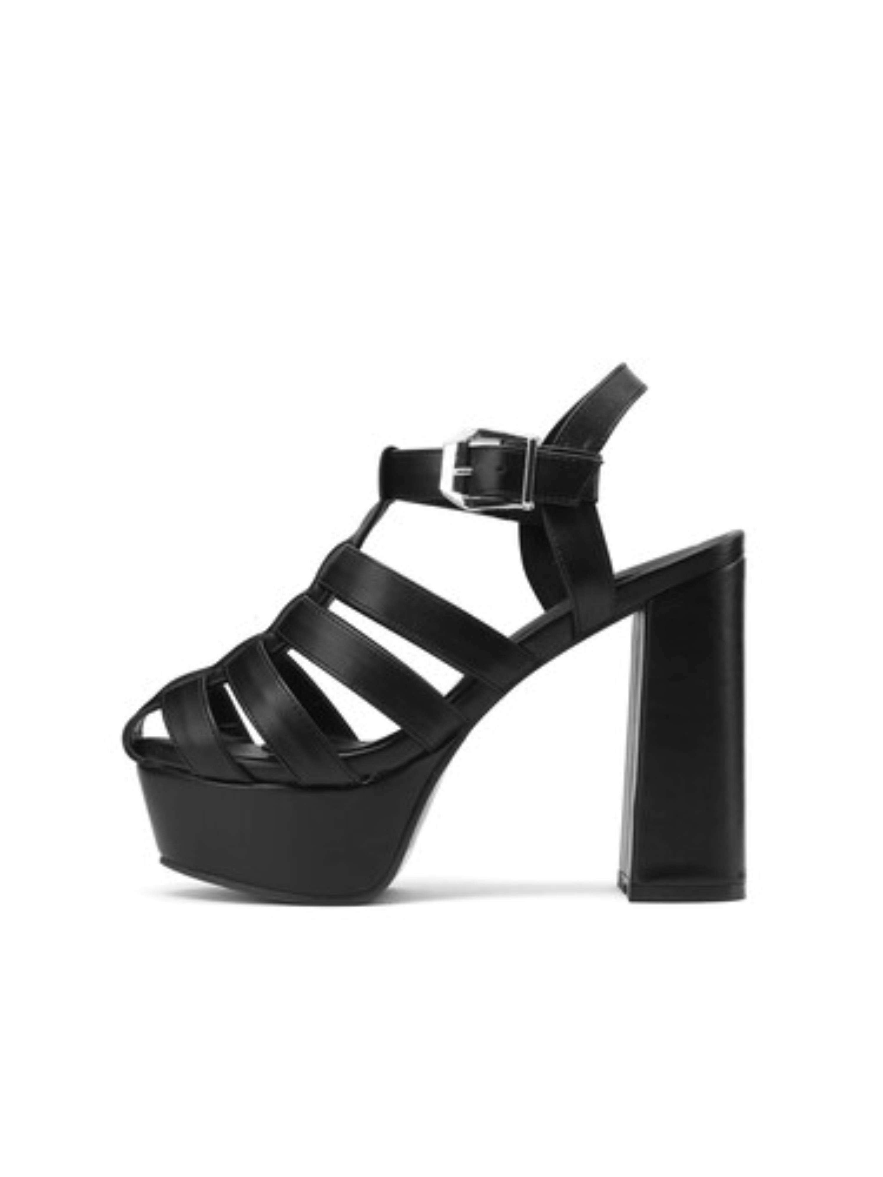Classic Black Cage Women's Platform Sandals