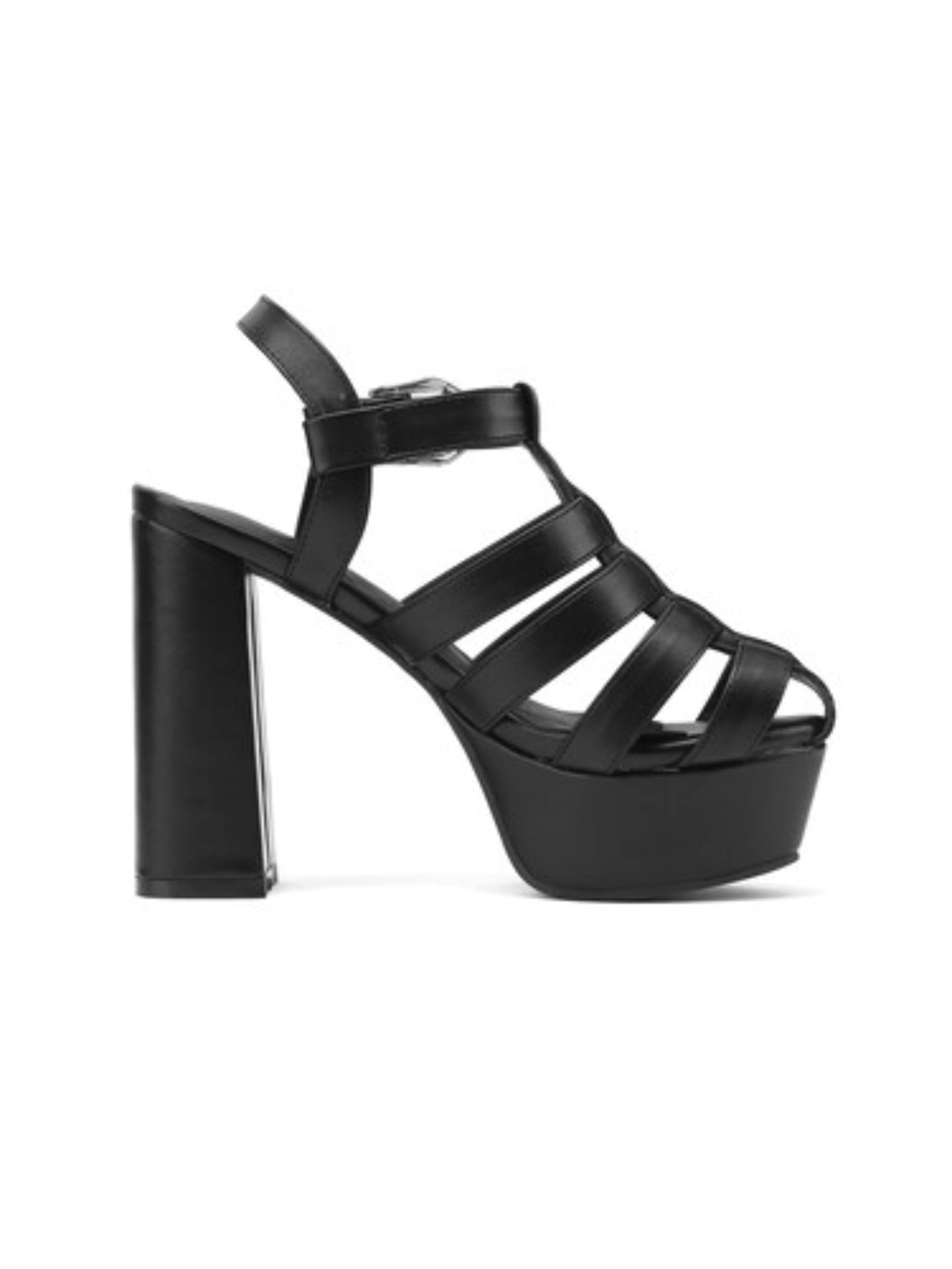 Classic Black Cage Women's Platform Sandals