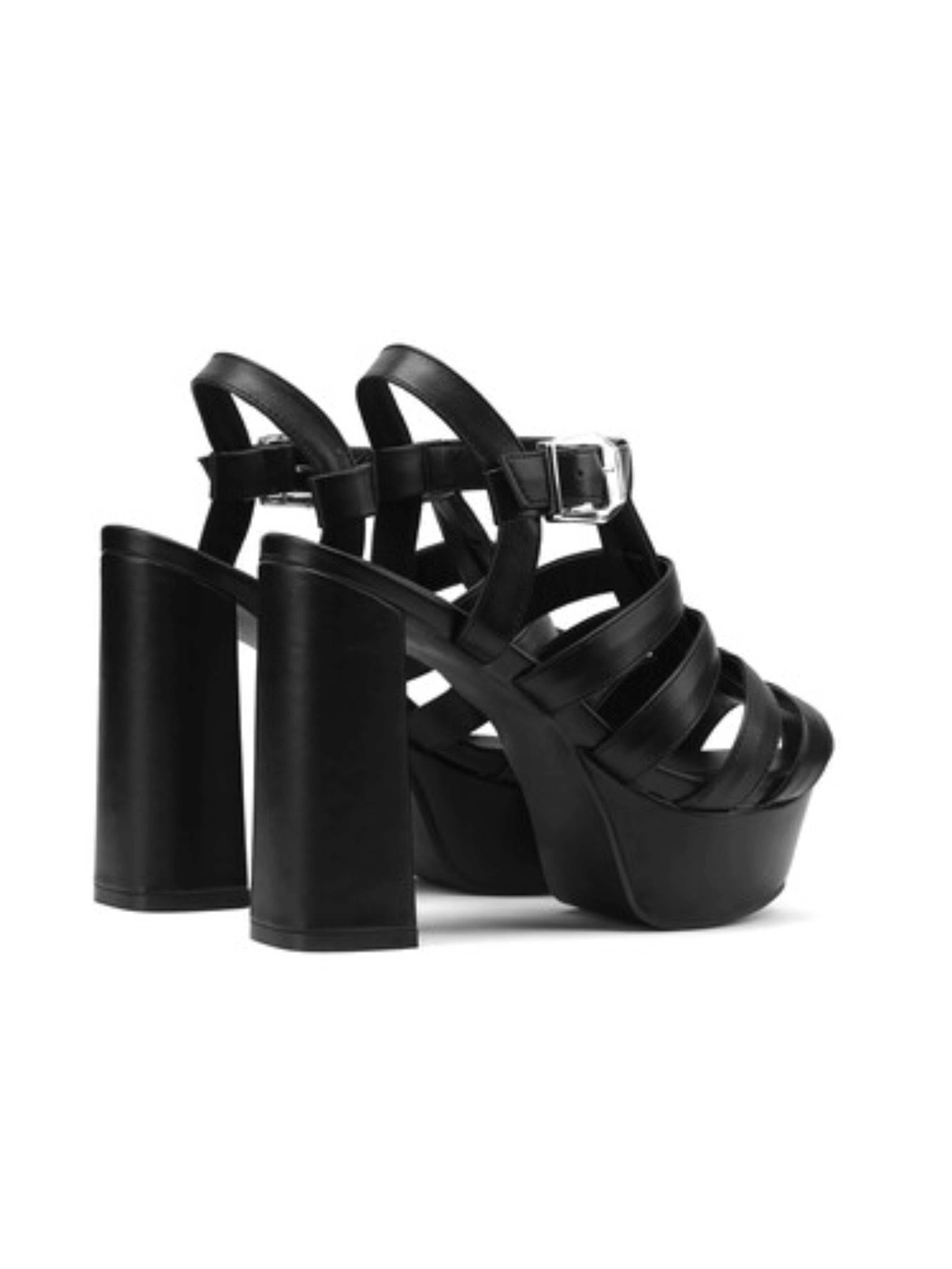 Classic Black Cage Women's Platform Sandals