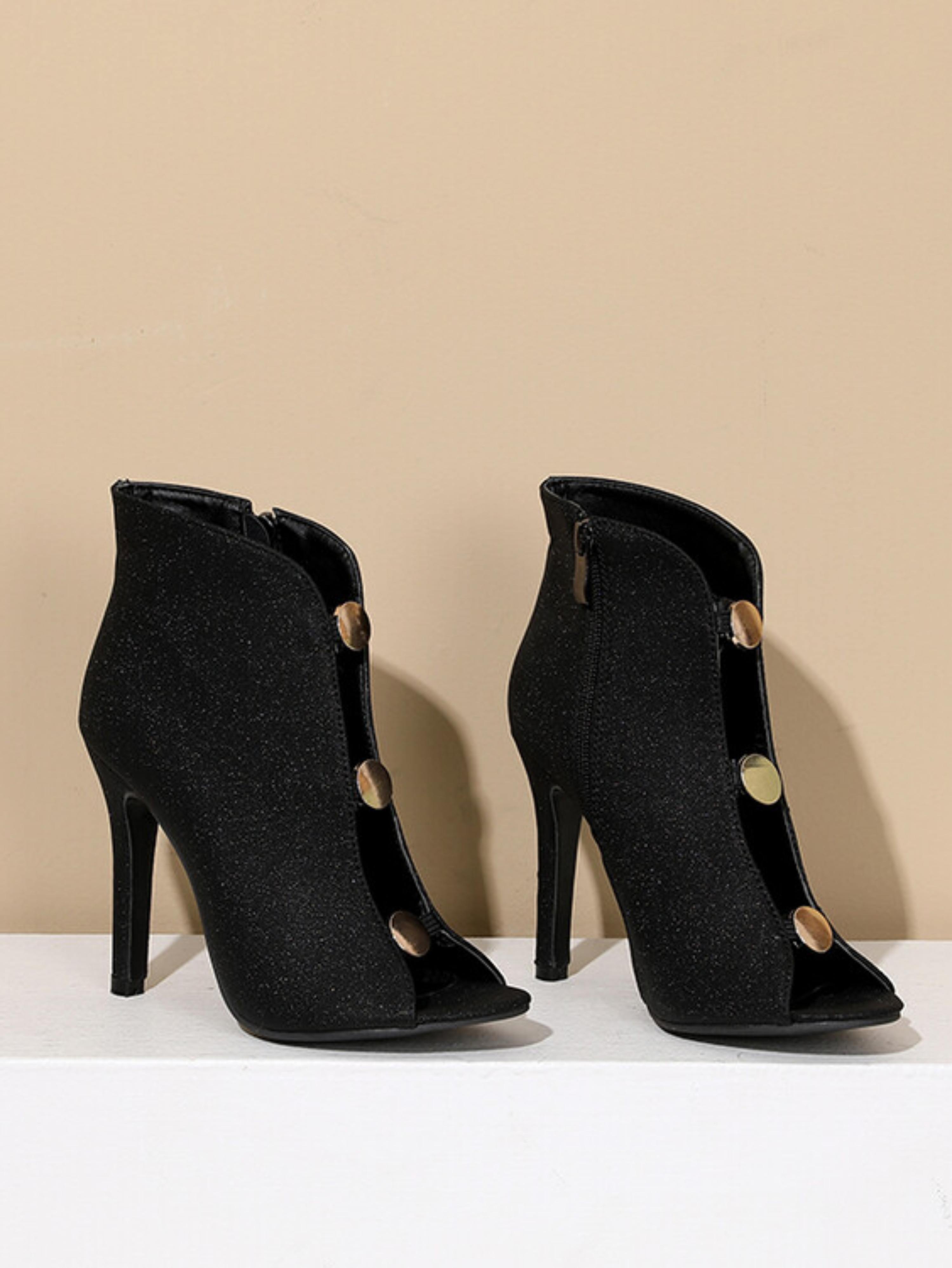 Glam Night Peep-Toe Ankle Boots Woman Sandals