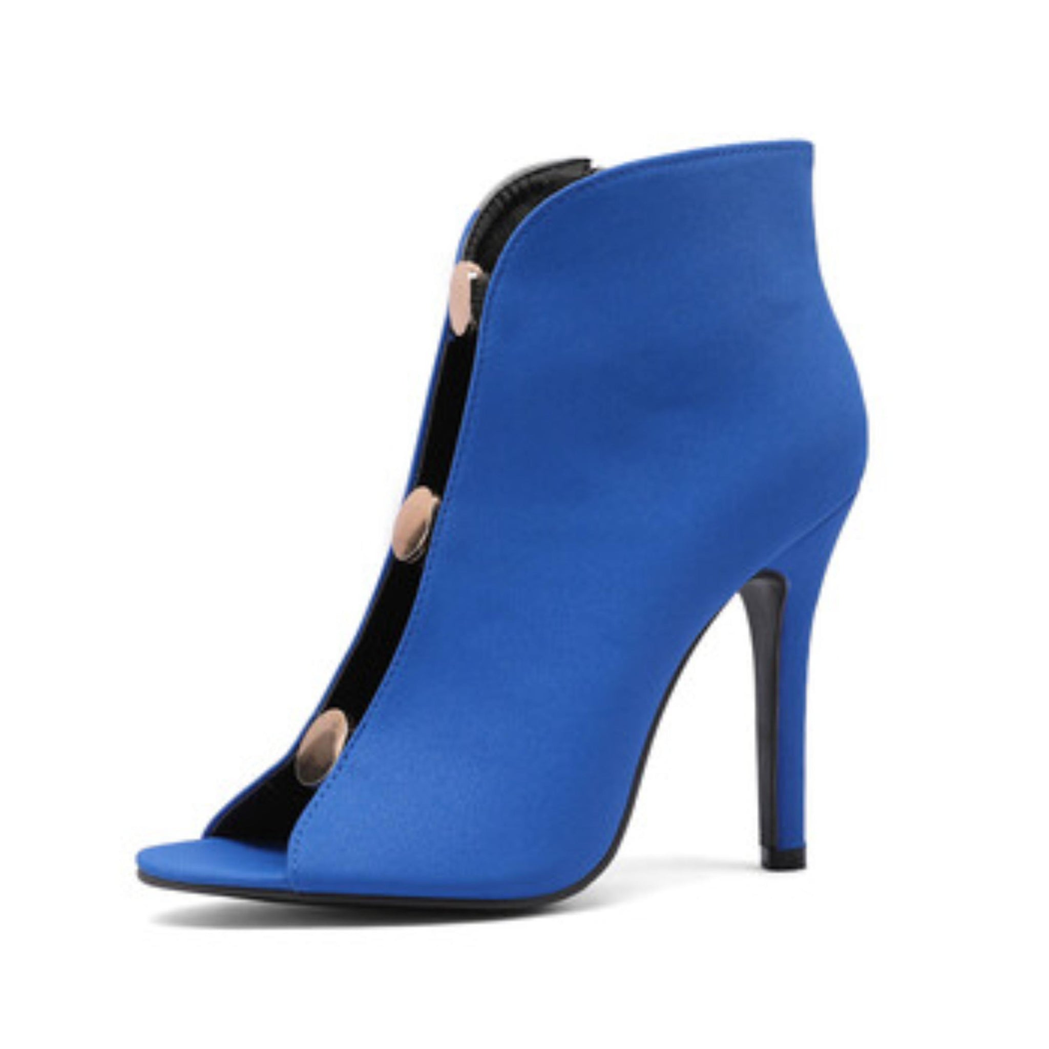 Chic Sapphire Stiletto Booties Blue Sandals for Women
