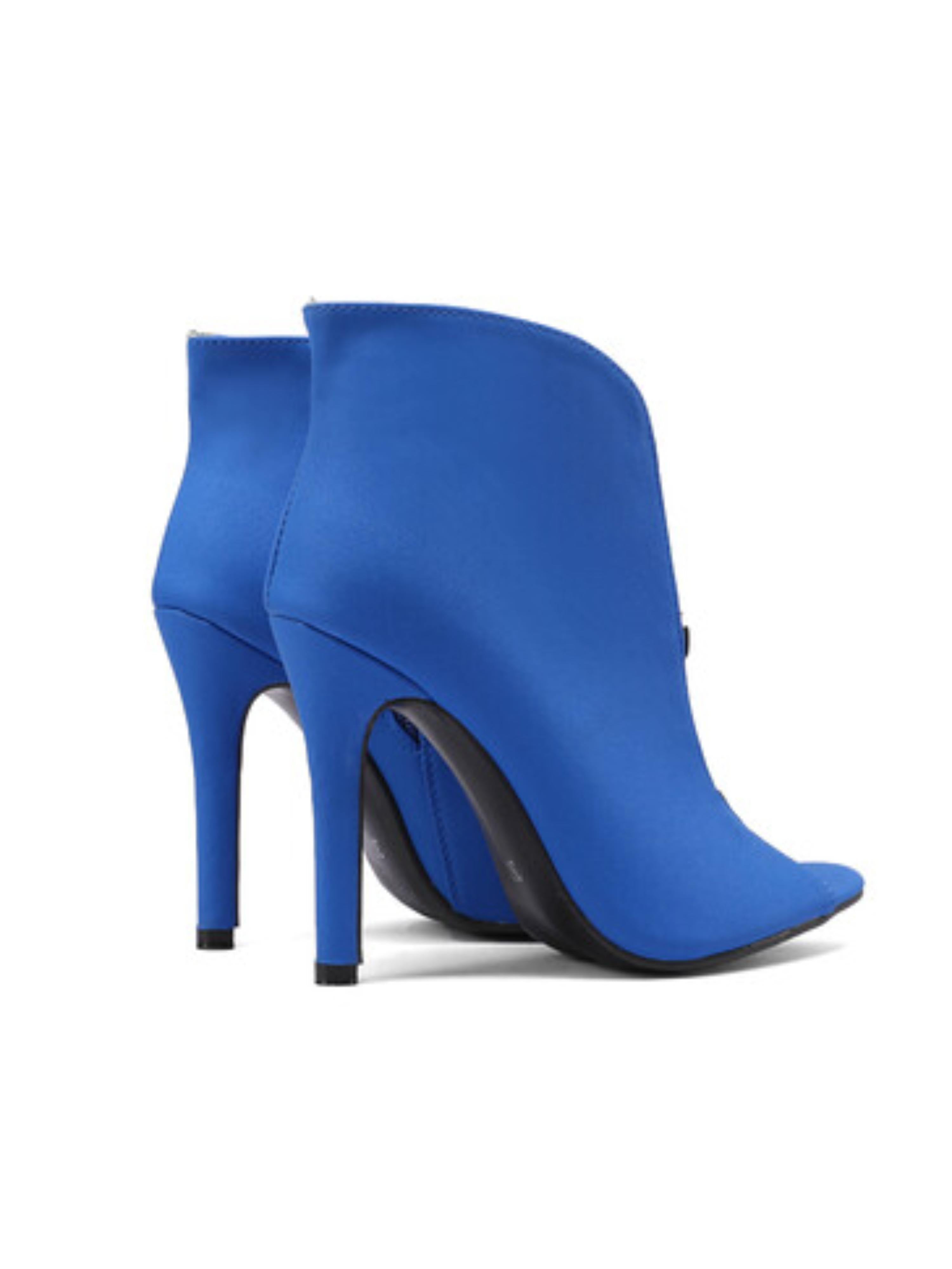 Chic Sapphire Stiletto Booties Blue Sandals for Women