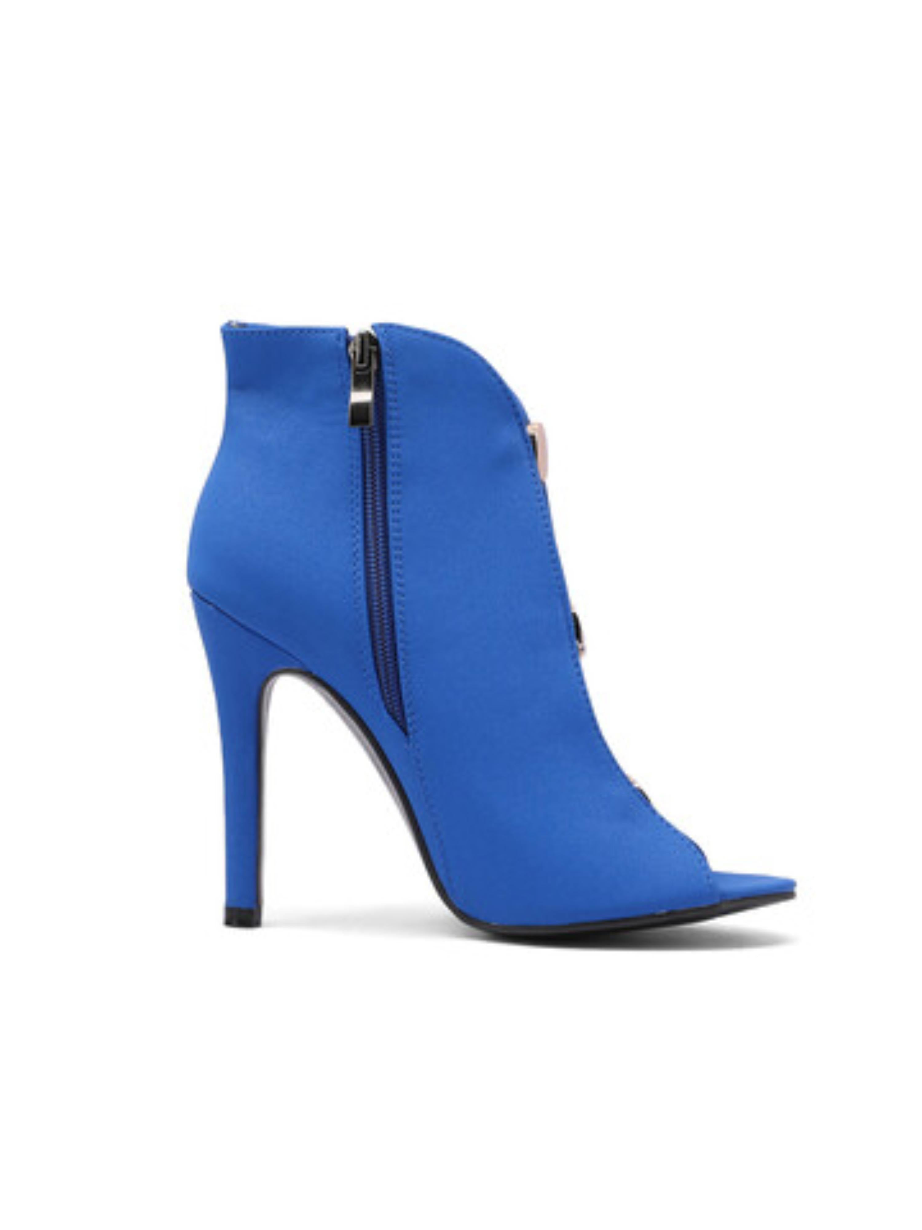 Chic Sapphire Stiletto Booties Blue Sandals for Women
