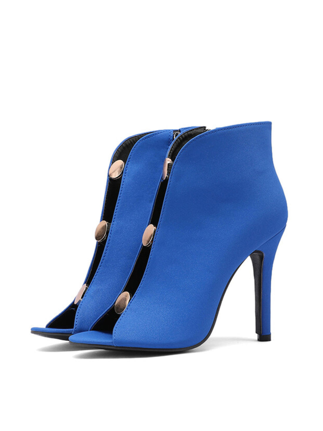 Chic Sapphire Stiletto Booties Blue Sandals for Women