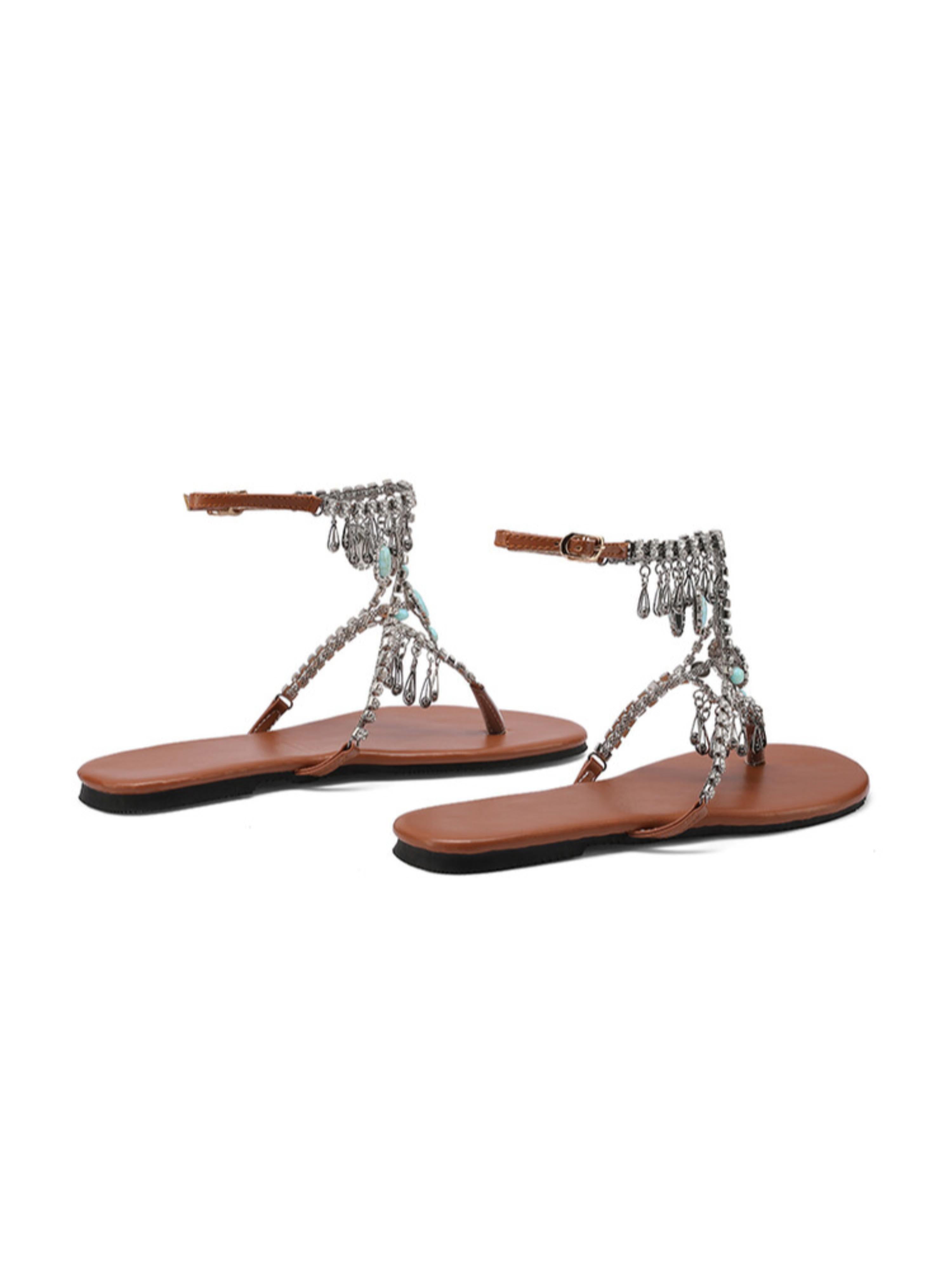 Bohemian Dream Ankle Strap Flat Sandals Women