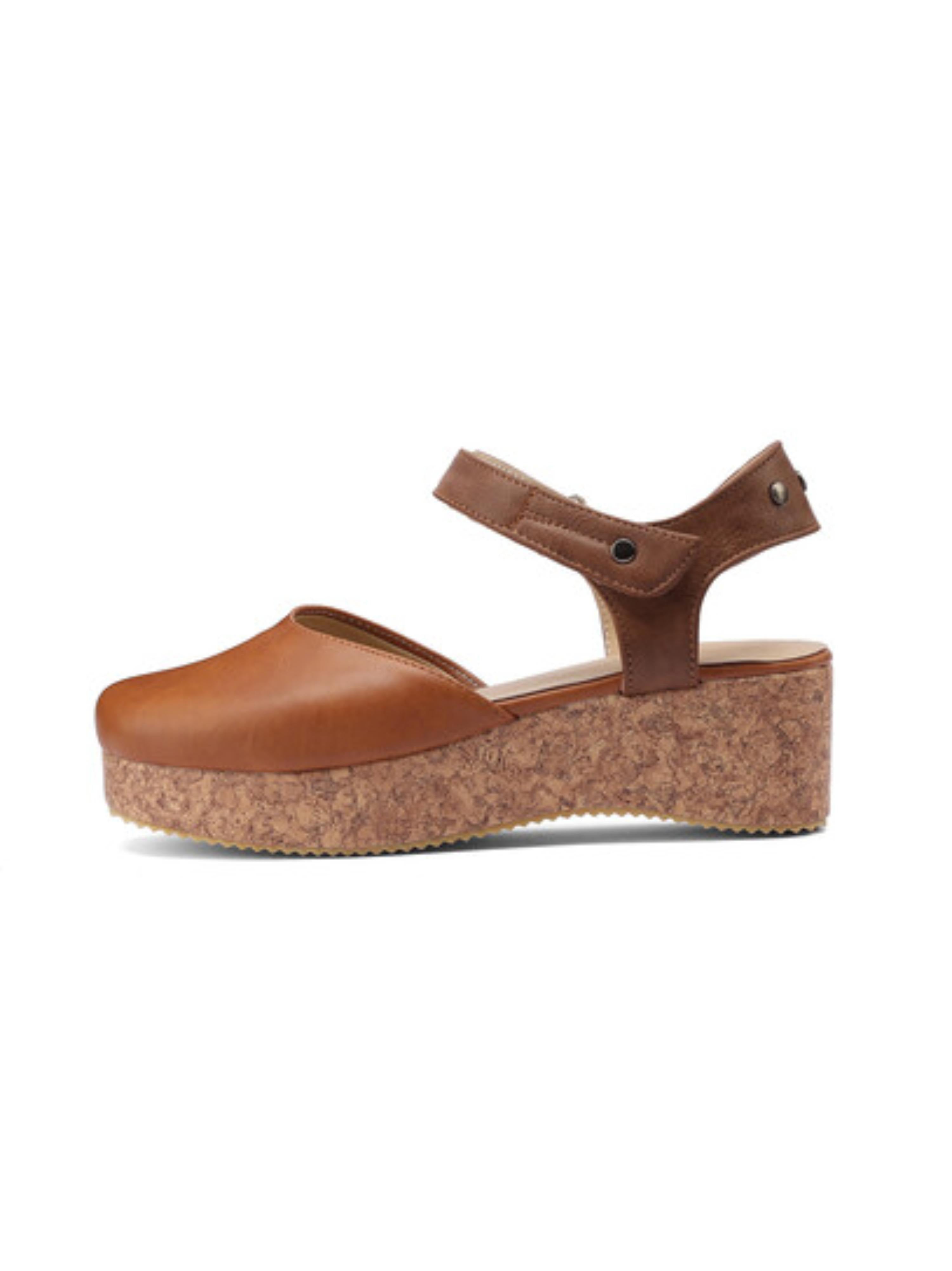 Brown Sandals for Women with Adjustable Strap for Everyday Wear