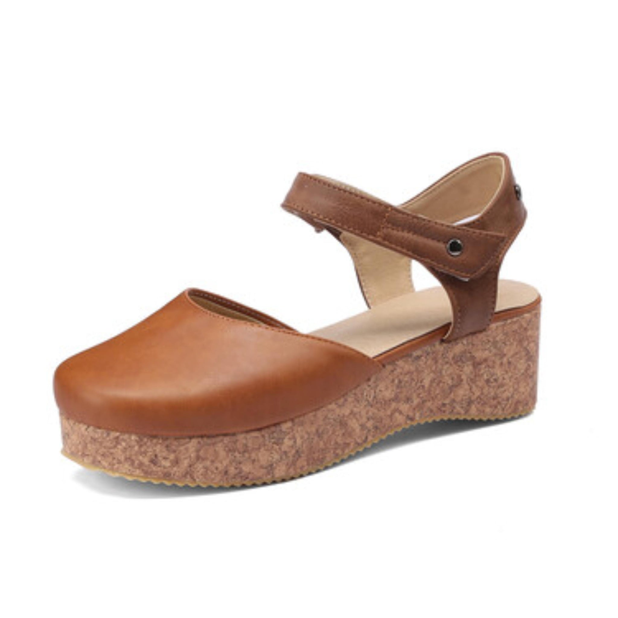 Brown Sandals for Women with Adjustable Strap for Everyday Wear