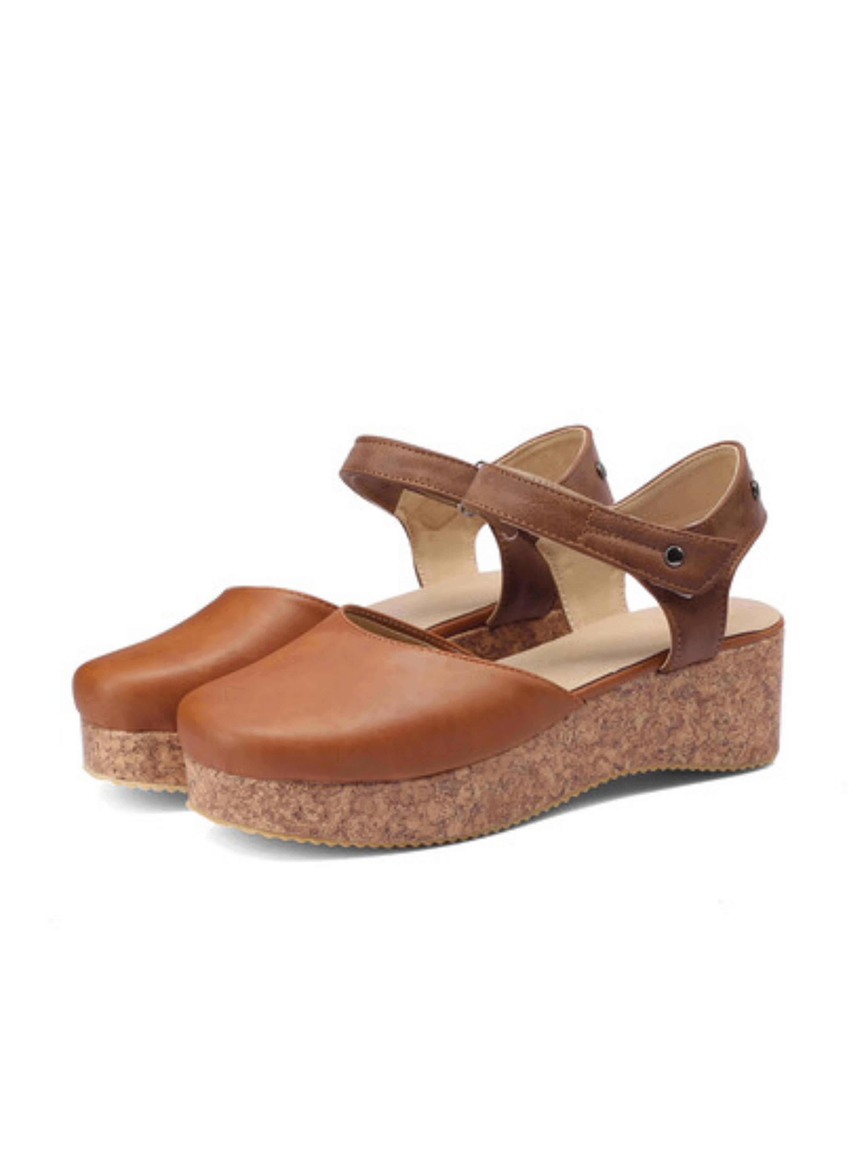Brown Sandals for Women with Adjustable Strap for Everyday Wear