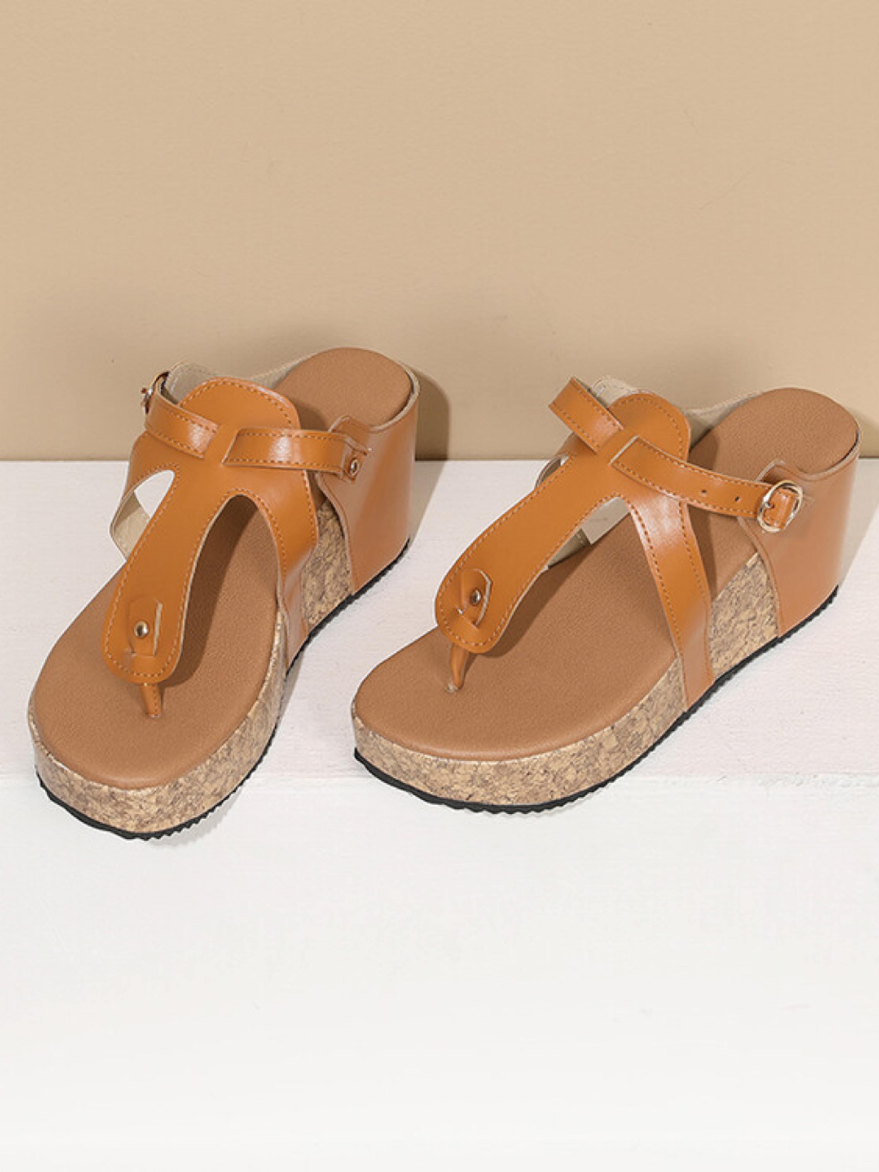 Bronze Flip Flop Comfortable Sandals for Women