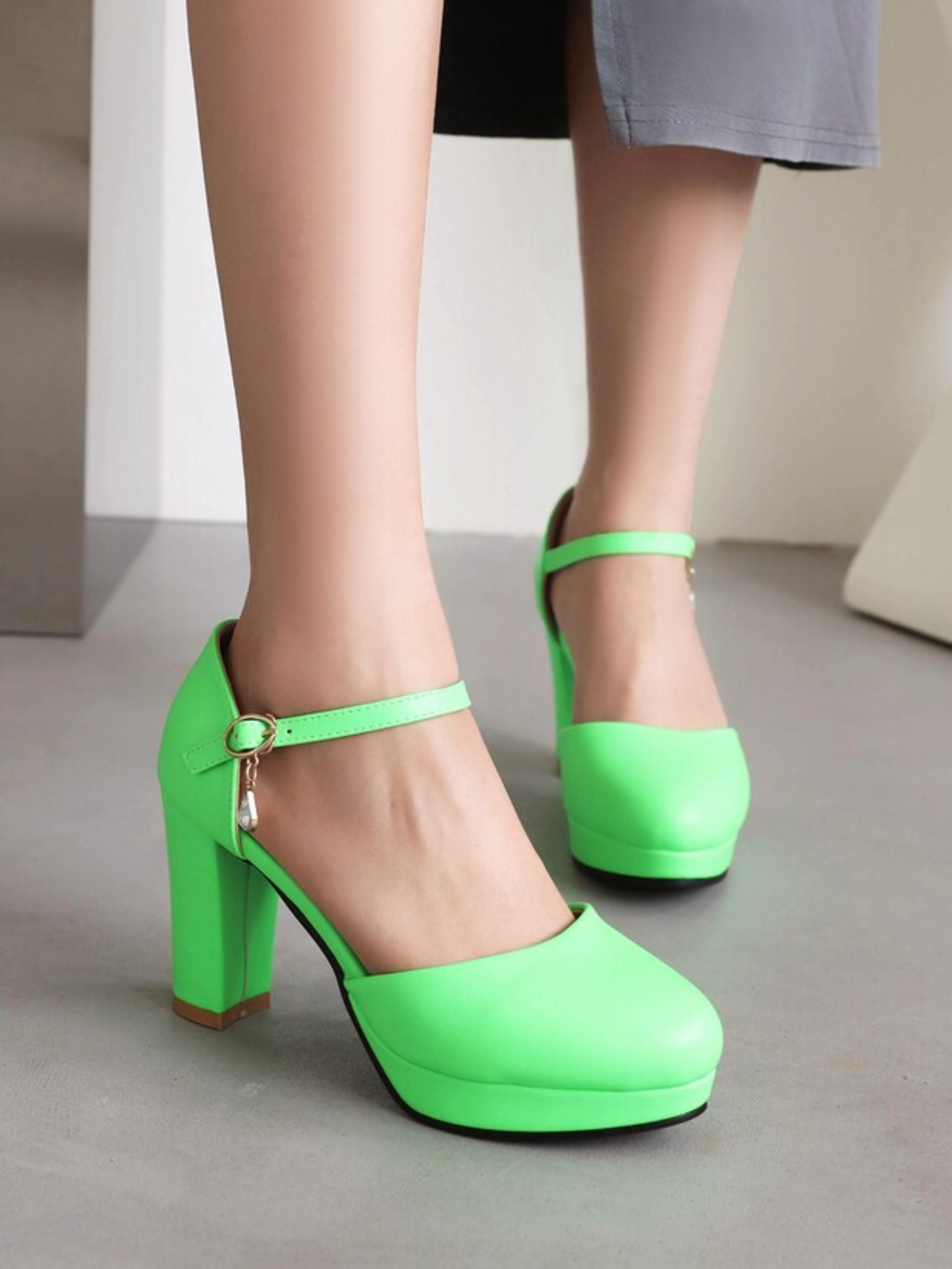 Women's Emerald Elegant Ankle Strap Pumps Platform Sandals