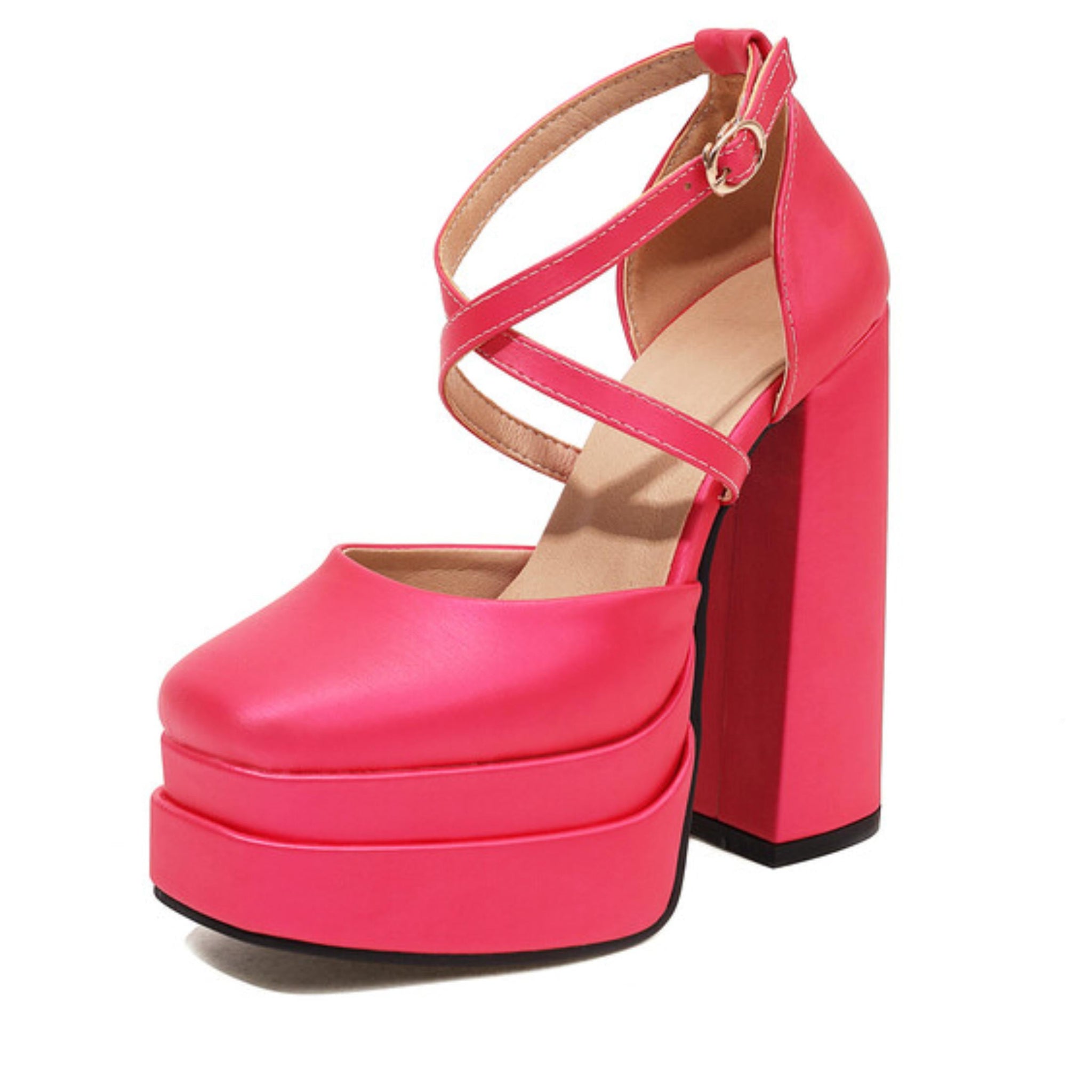 Pink platform sandal