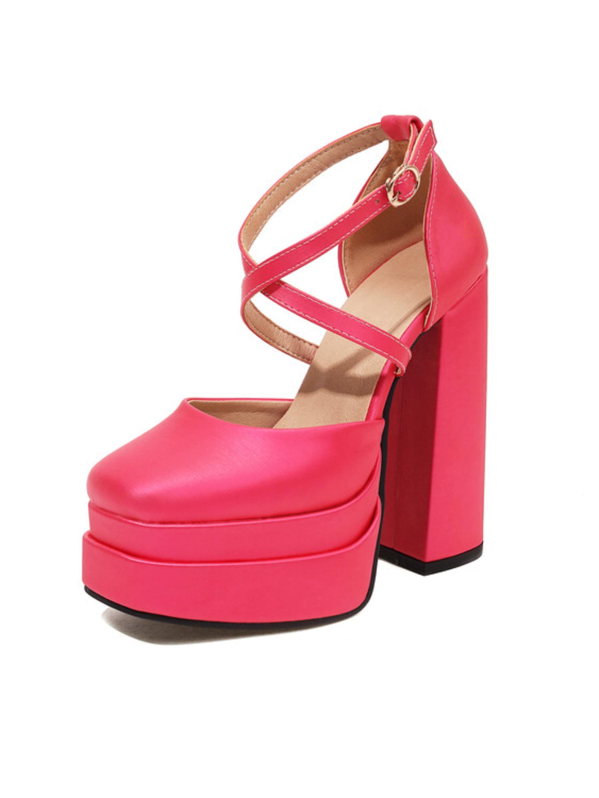 Pink platform sandal