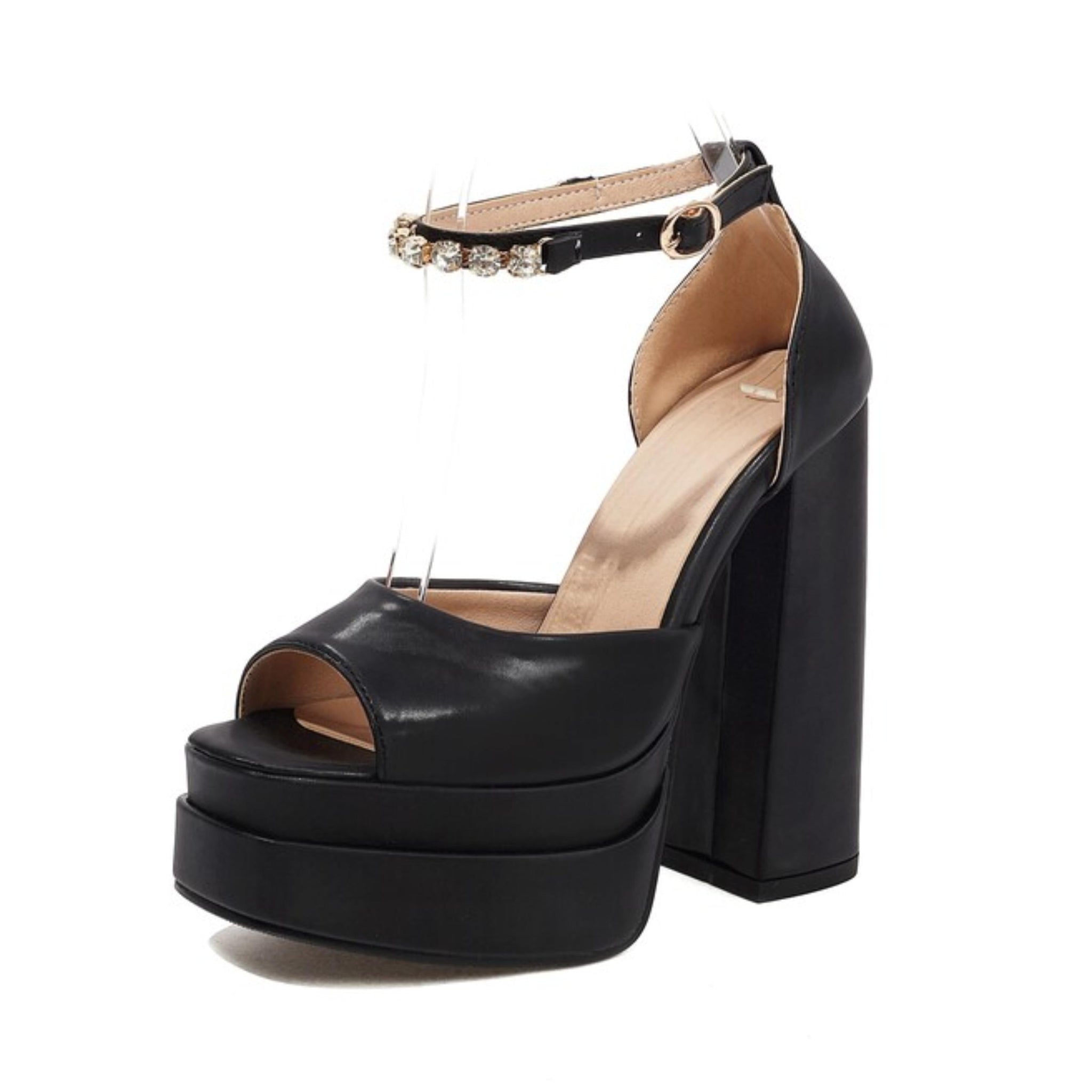 Black platform sandal